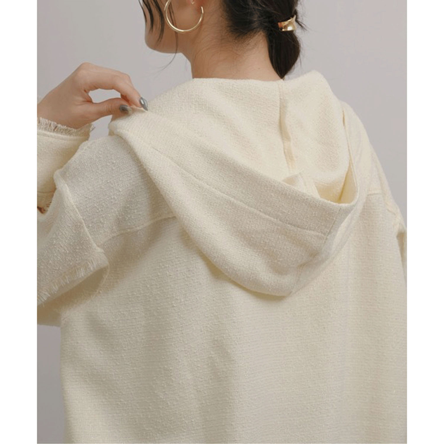 Palm Riche ツイードジップパーカー - 画像6