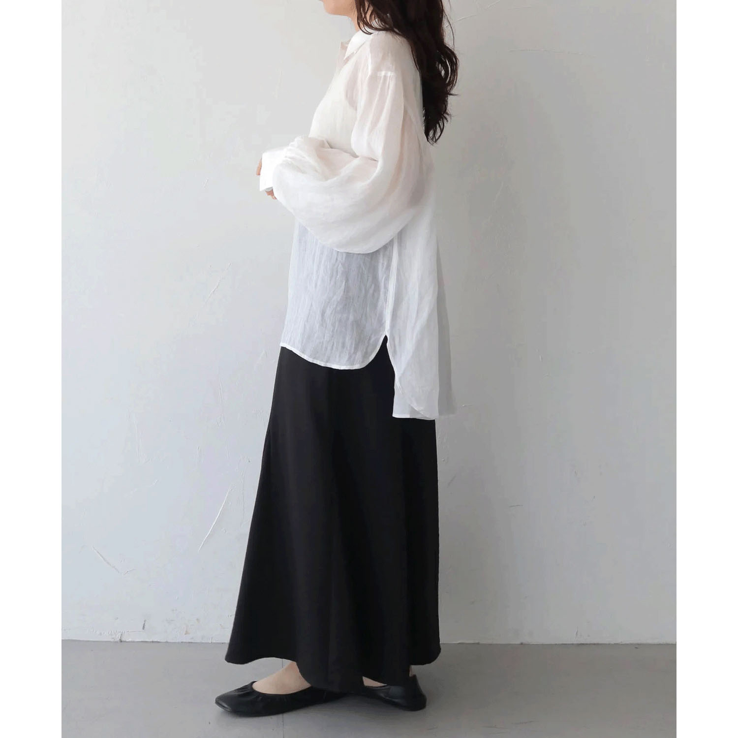 vingtrois リネン袖ボリュームシャツ - 画像6