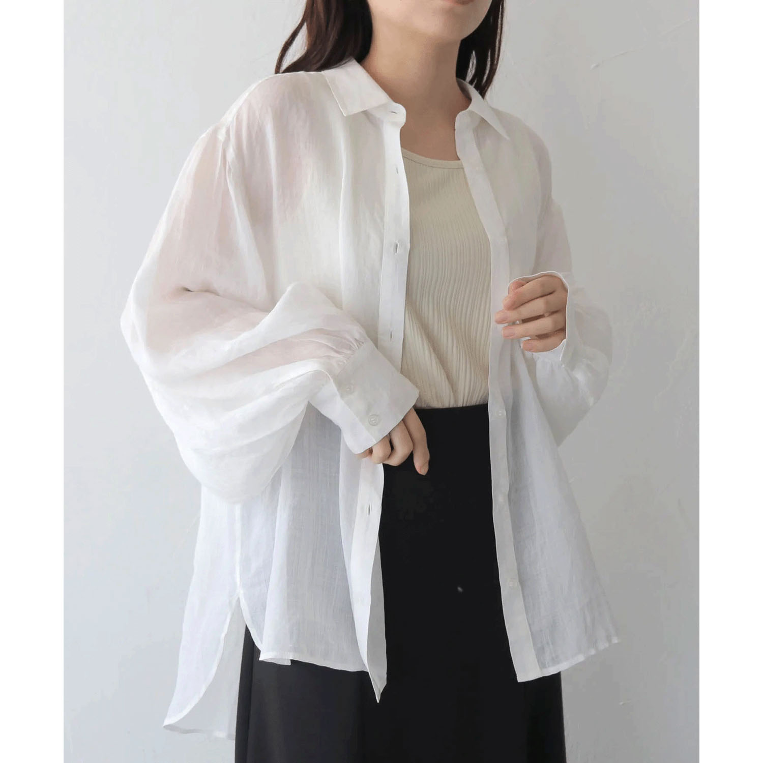 【Insta Live】vingtrois リネン袖ボリュームシャツ