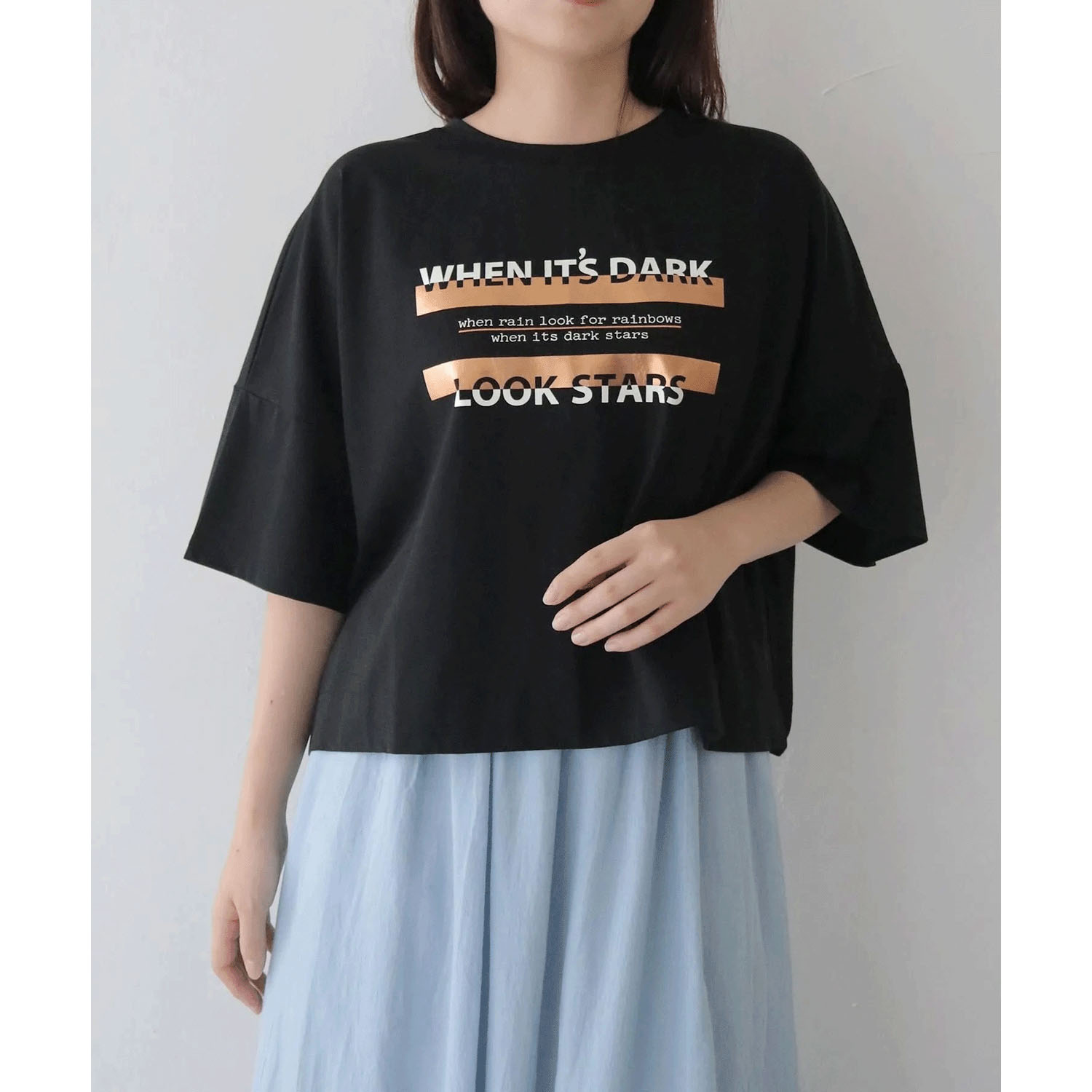 vingtrois ドライタッチコットン箔ロゴT - 画像4