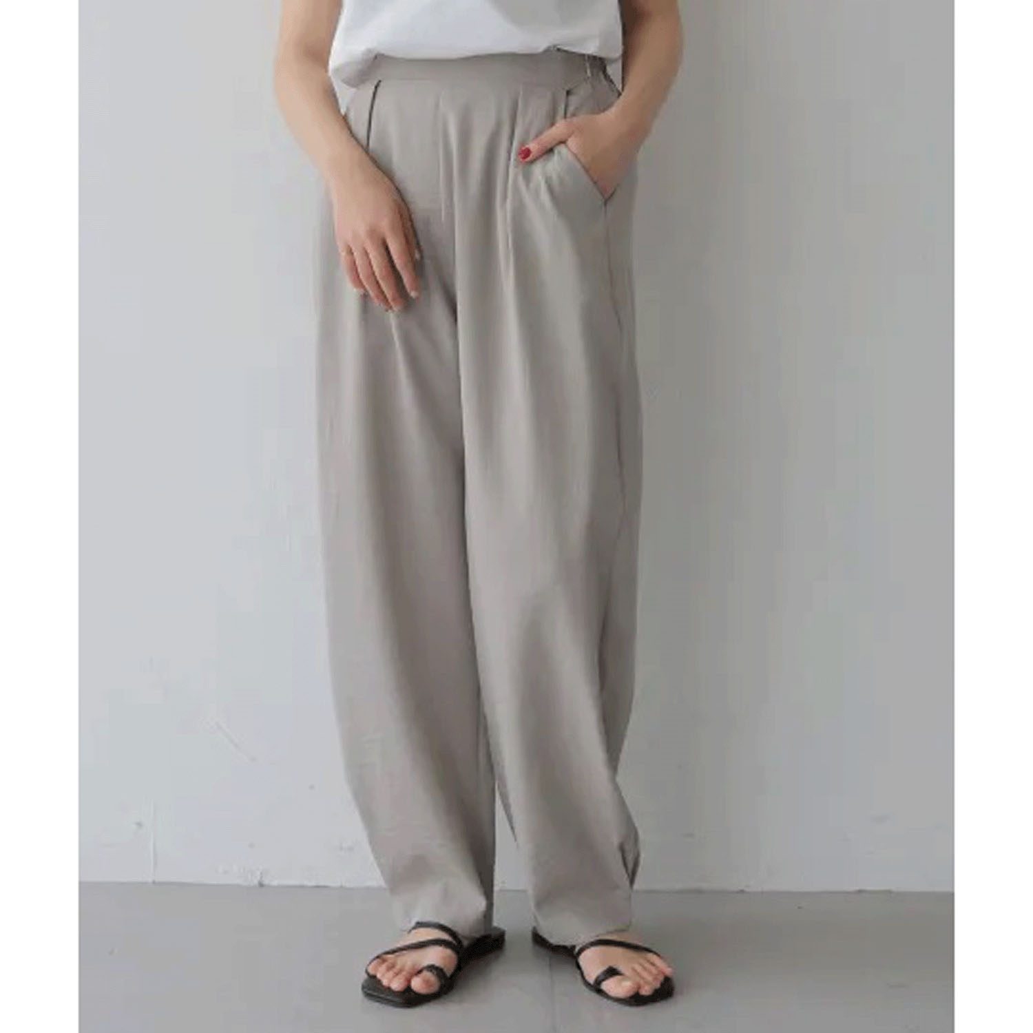 【Insta Live】【動画あり】Vingtrois リネンタッチカーブパンツ - 画像2