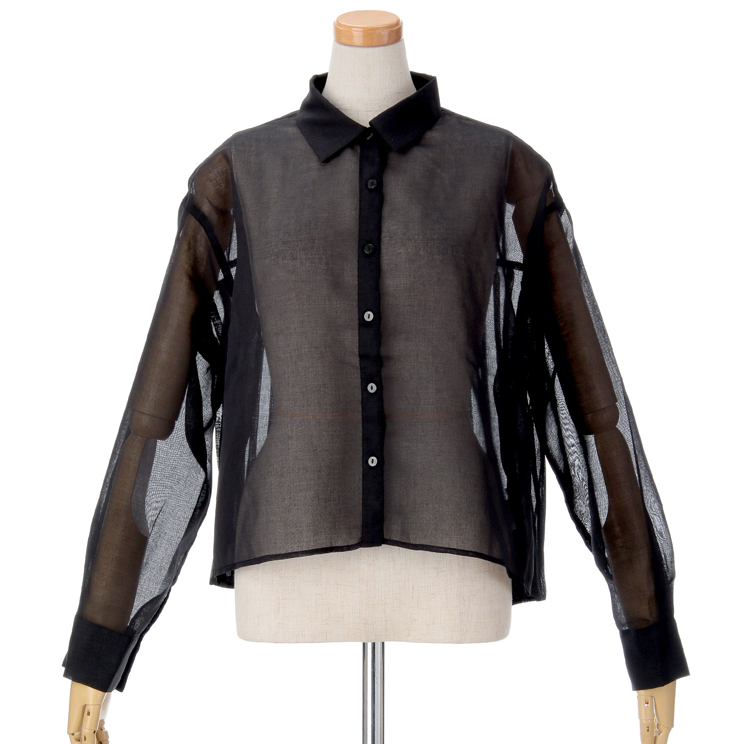 Emilyan シアーリネンライクプリーツブラウス - 画像3