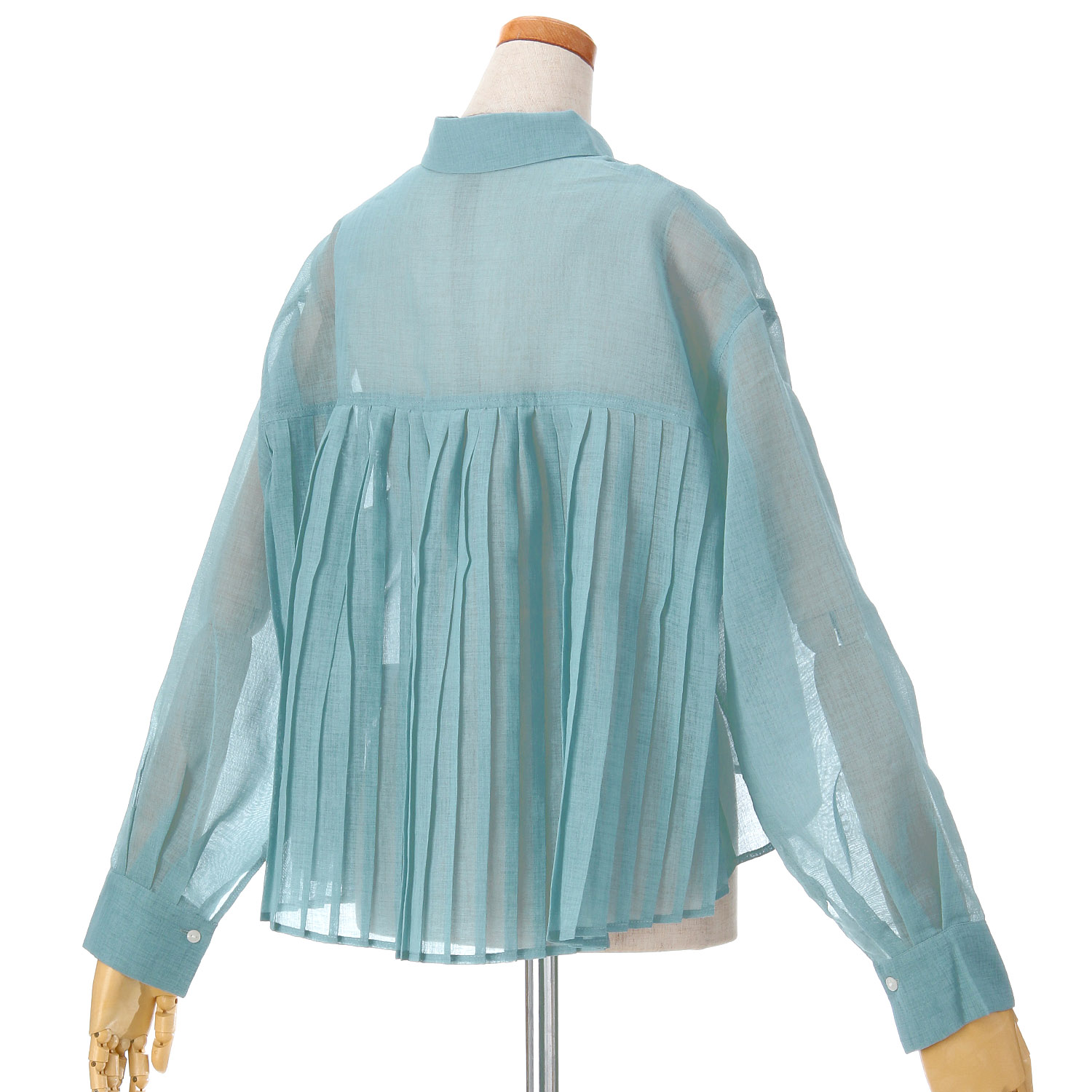 Emilyan シアーリネンライクプリーツブラウス - 画像6