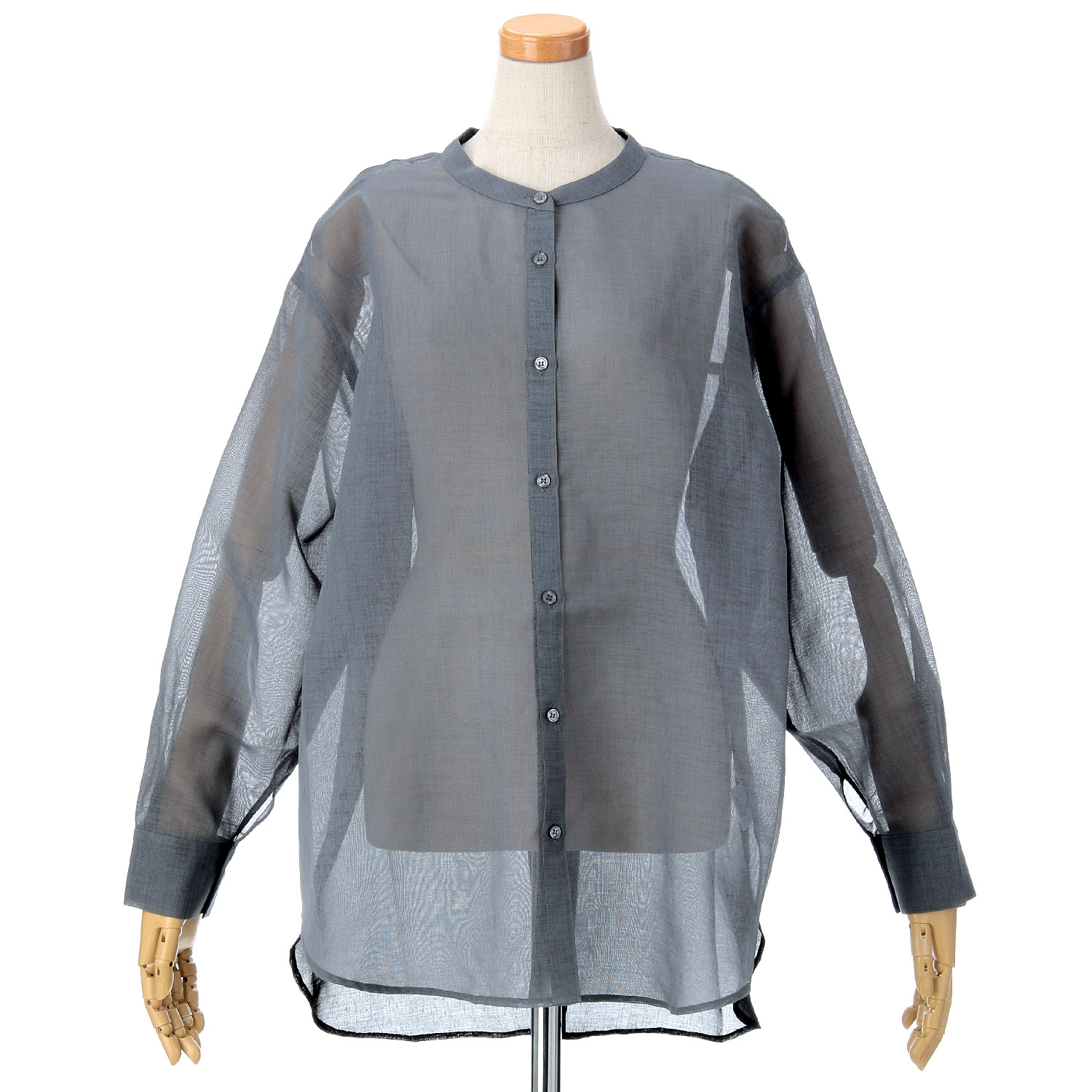 Emilyan シアーリネンライク切替ブラウス - 画像2