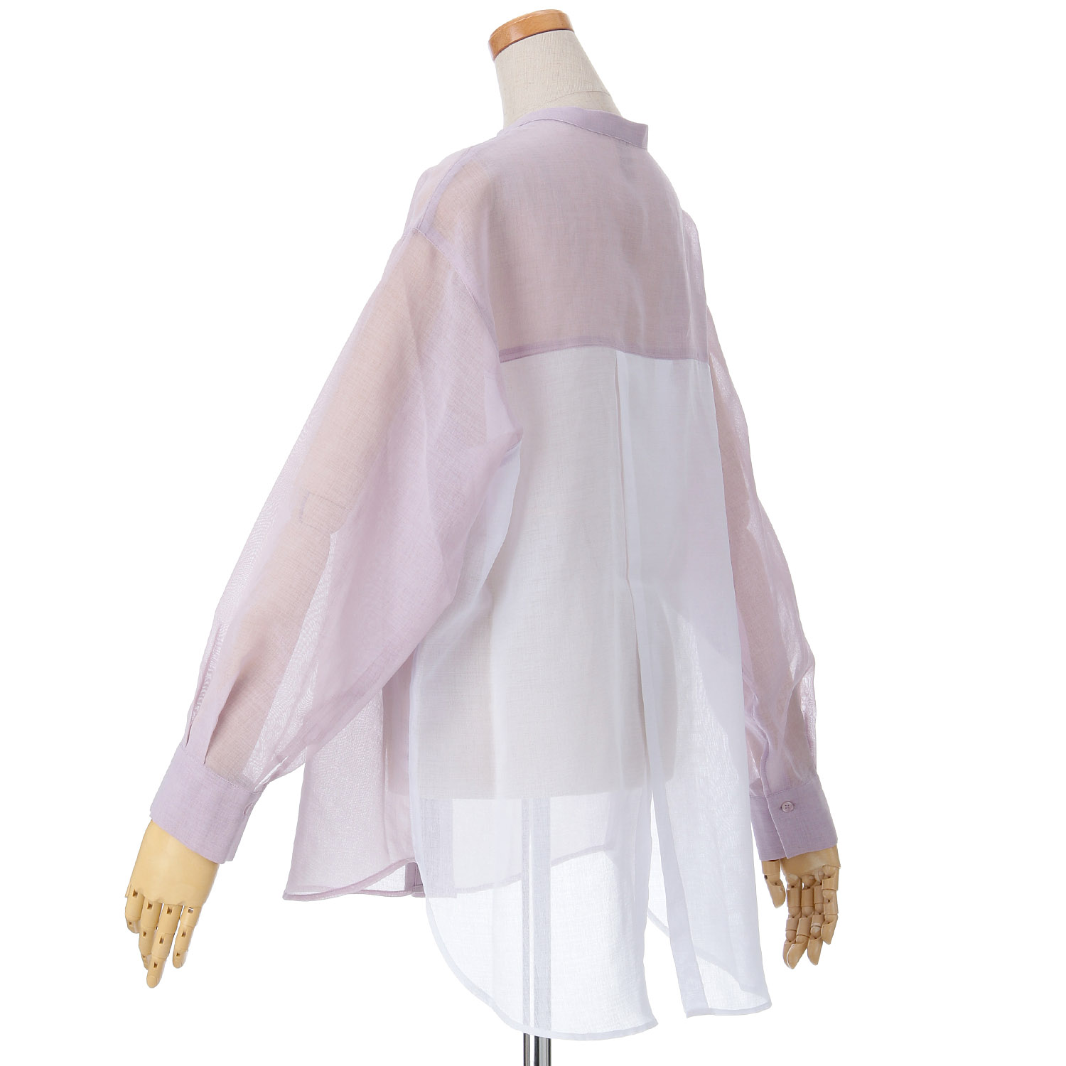 Emilyan シアーリネンライク切替ブラウス - 画像9