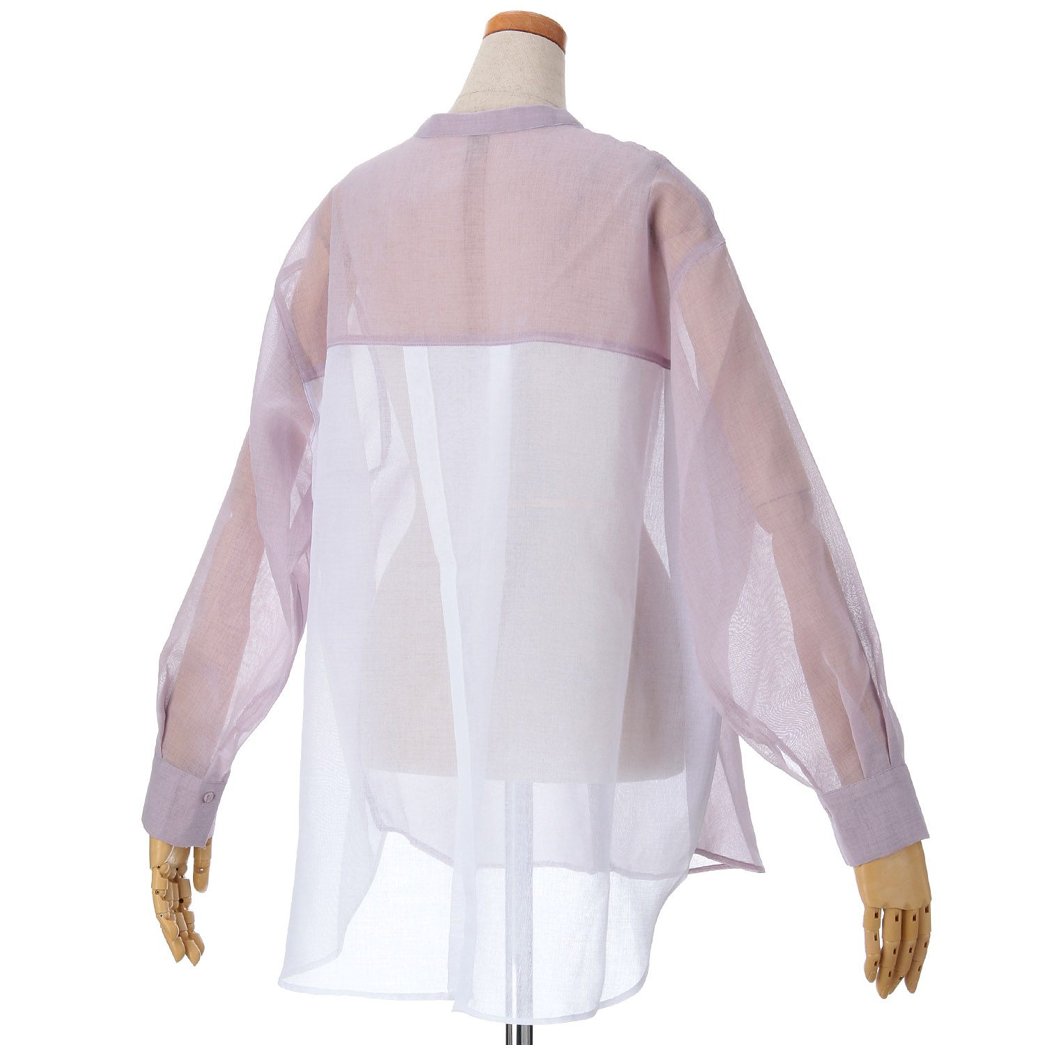 Emilyan シアーリネンライク切替ブラウス - 画像10