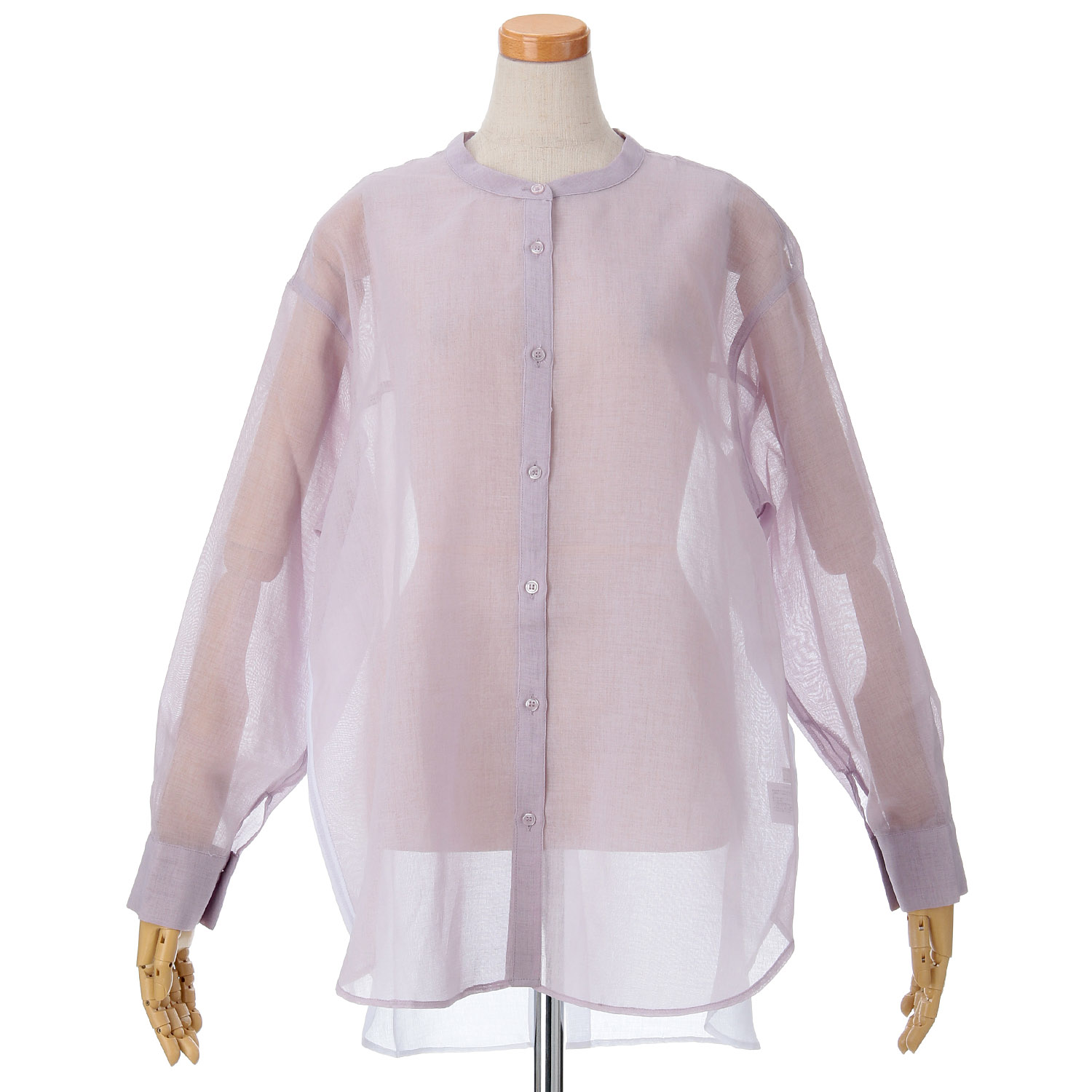 Emilyan シアーリネンライク切替ブラウス - 画像1