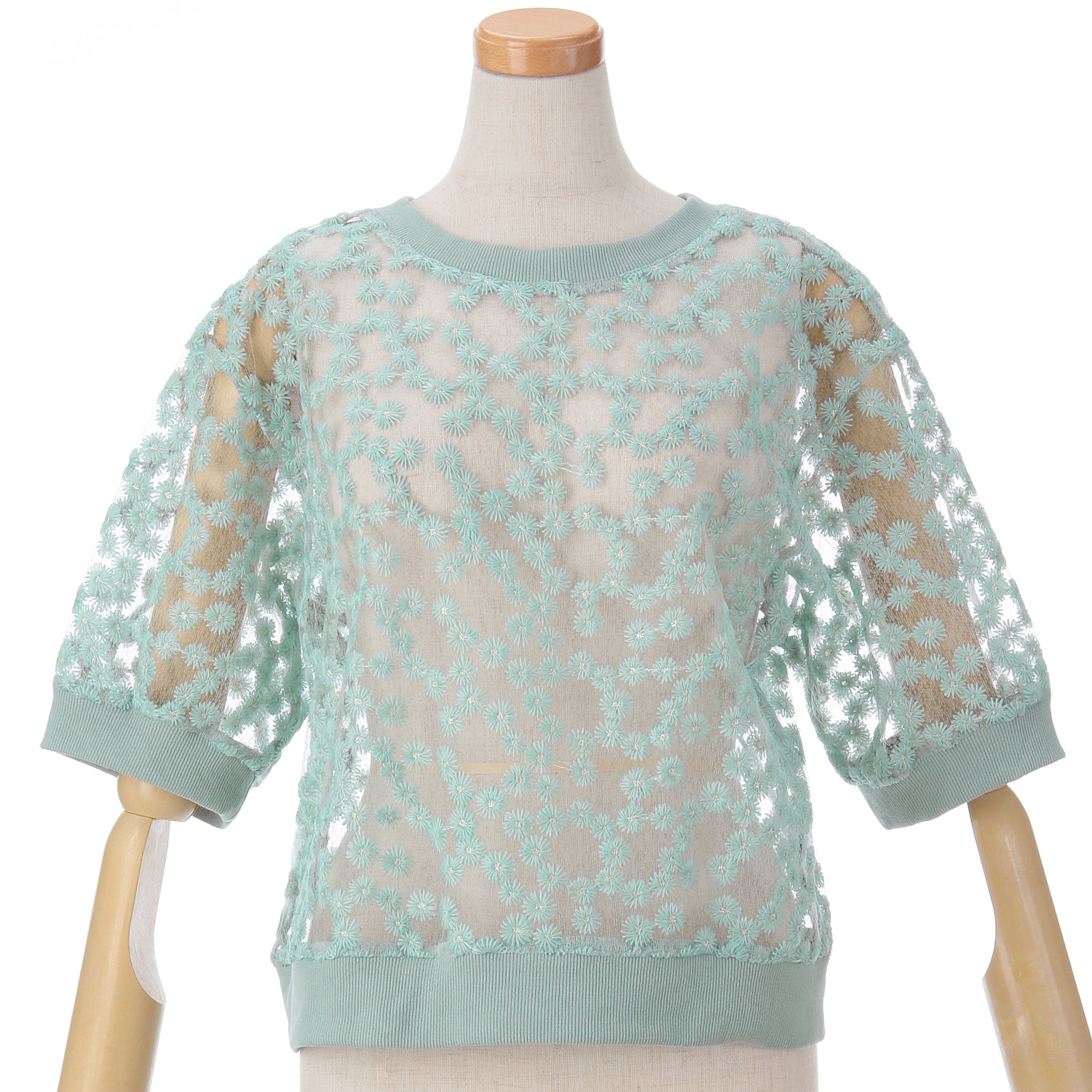 Emilyan デイジー刺しゅうレースブラウス - 画像5