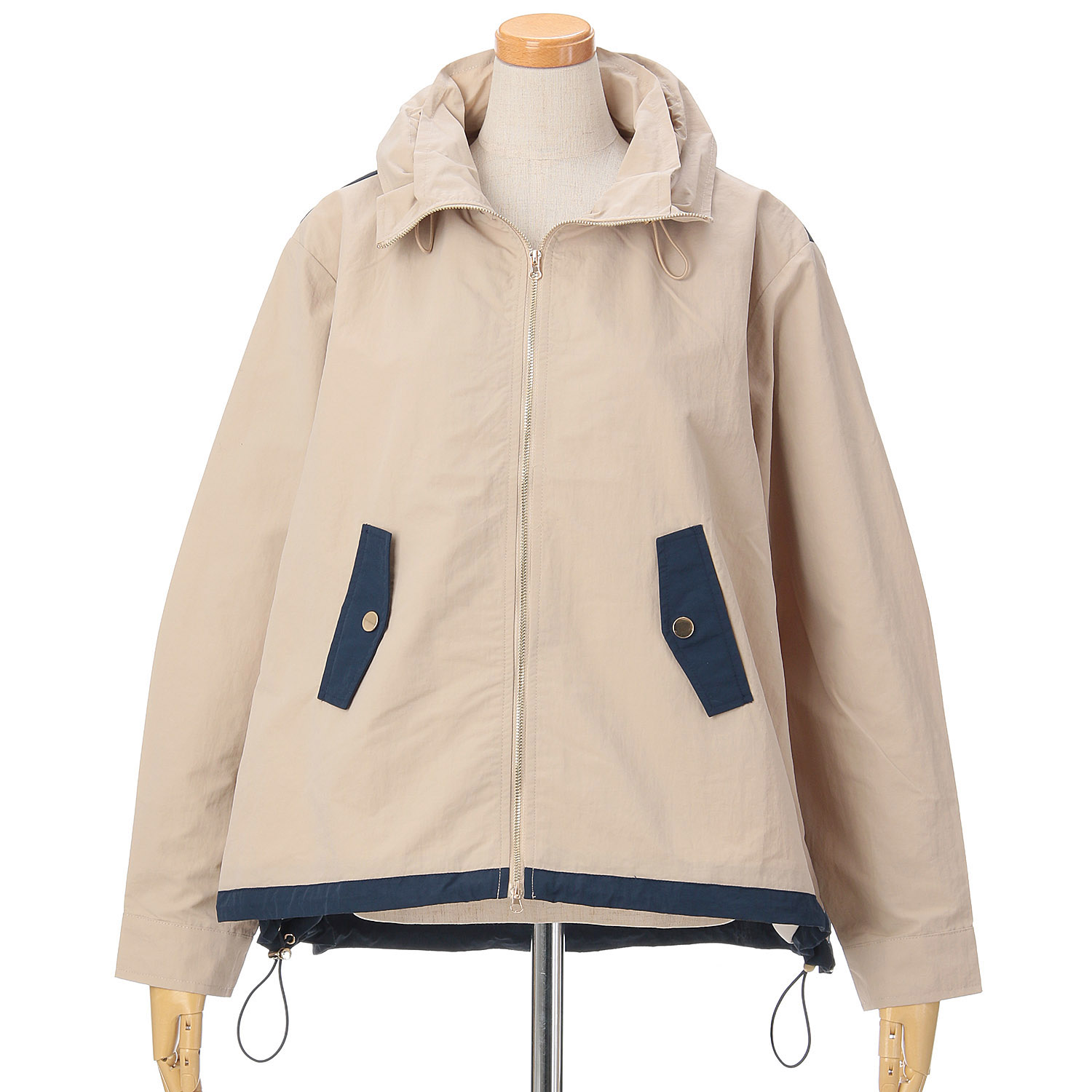 vingtrois ボリュームネック配色ブルゾン - 画像3