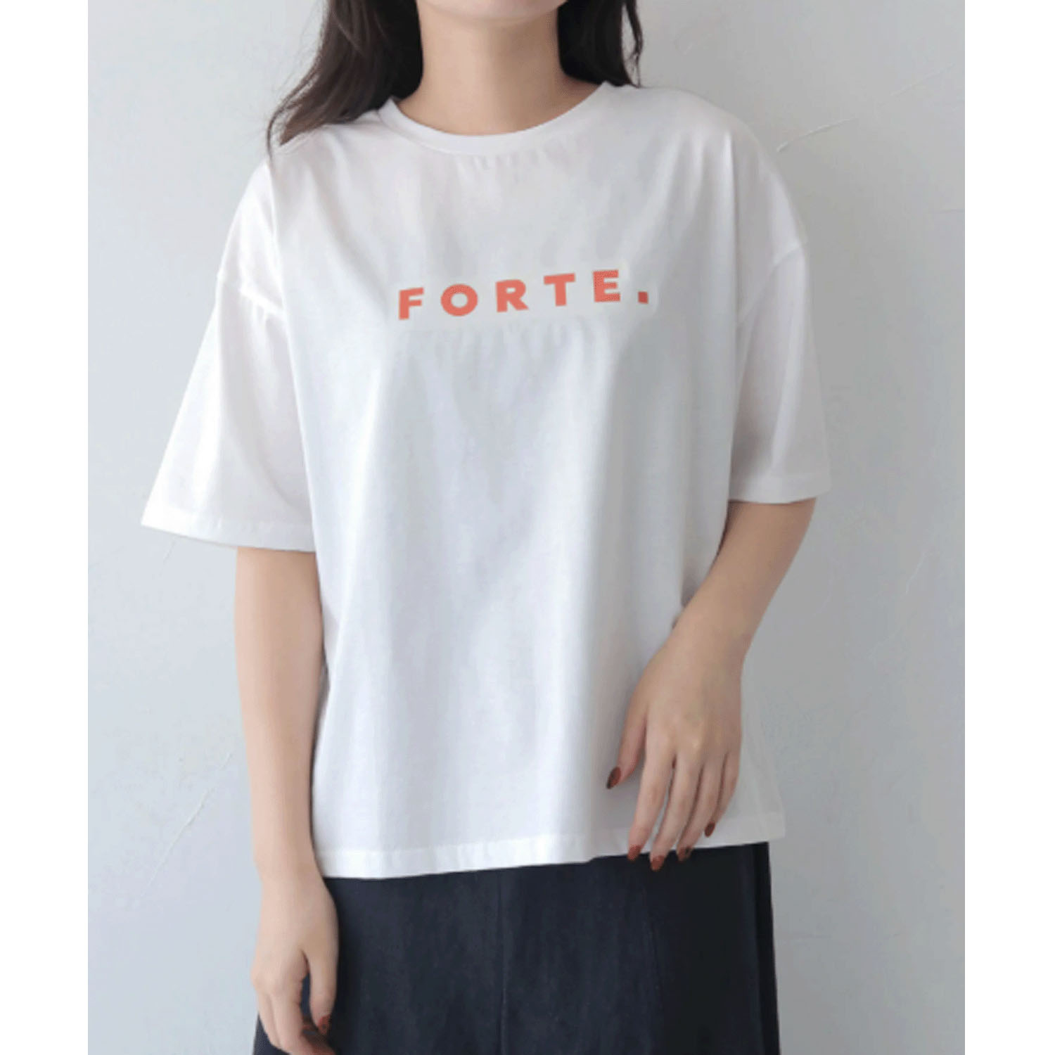 vingtrois ドライタッチコットンフォントTシャツ - 画像12