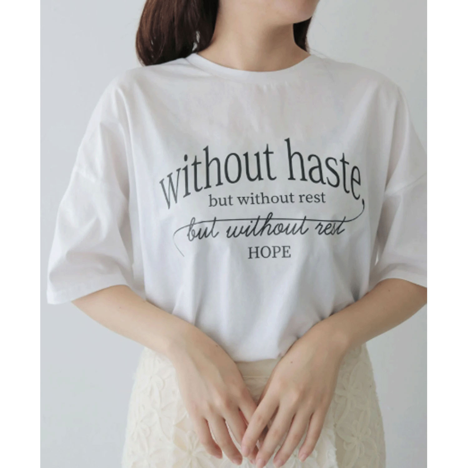 【Insta Live】vingtroisドライタッチコットンカーブロゴTシャツ