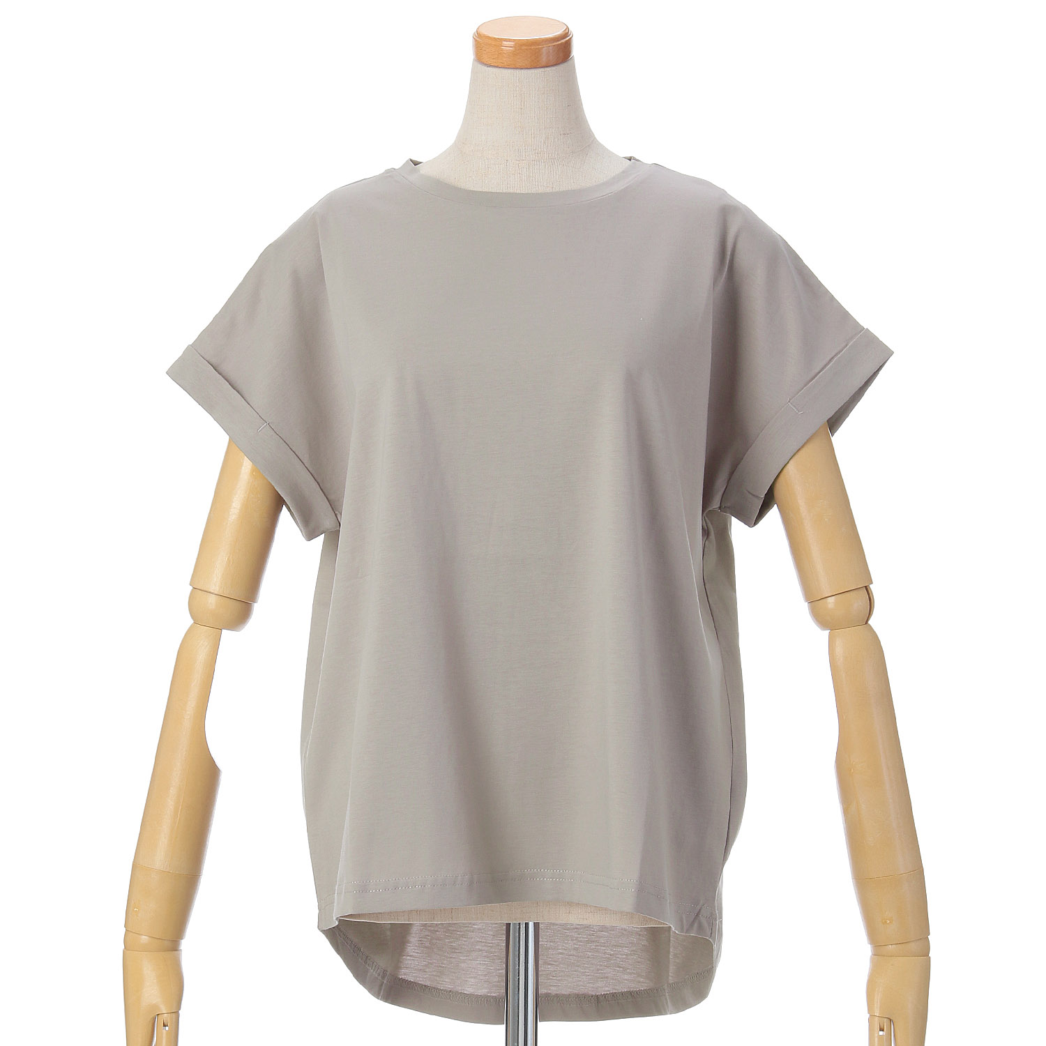 vingtrois ドライタッチコットンターンバックTシャツ - 画像2