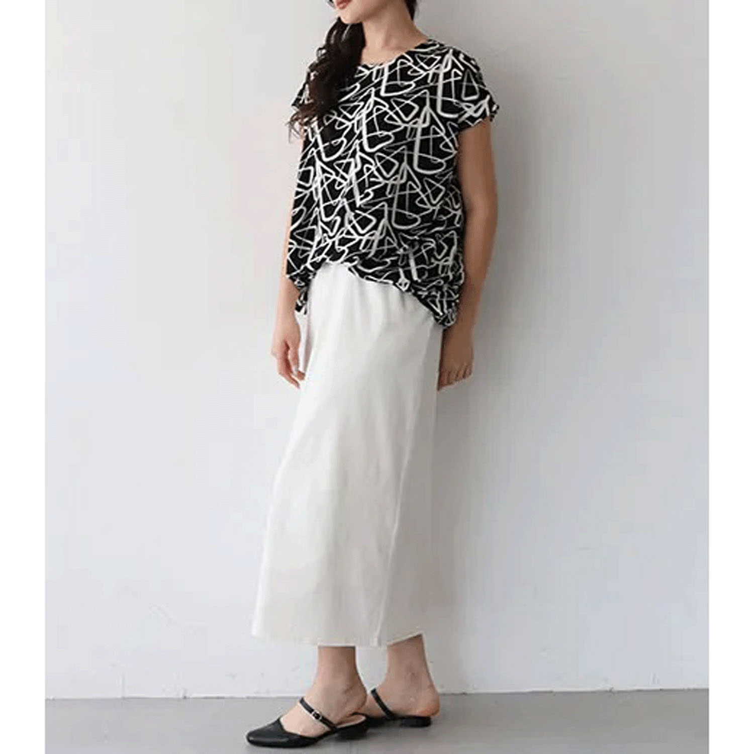 【Insta Live】vingtrois プリントドッキングワンピース - 画像1