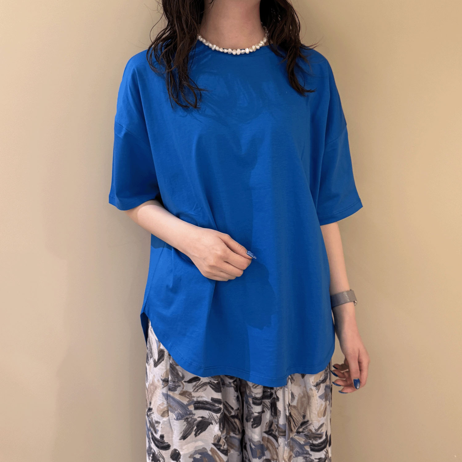 【Insta Live】vingtrois ドライタッチコットン裾ラウンドTシャツ - 画像7