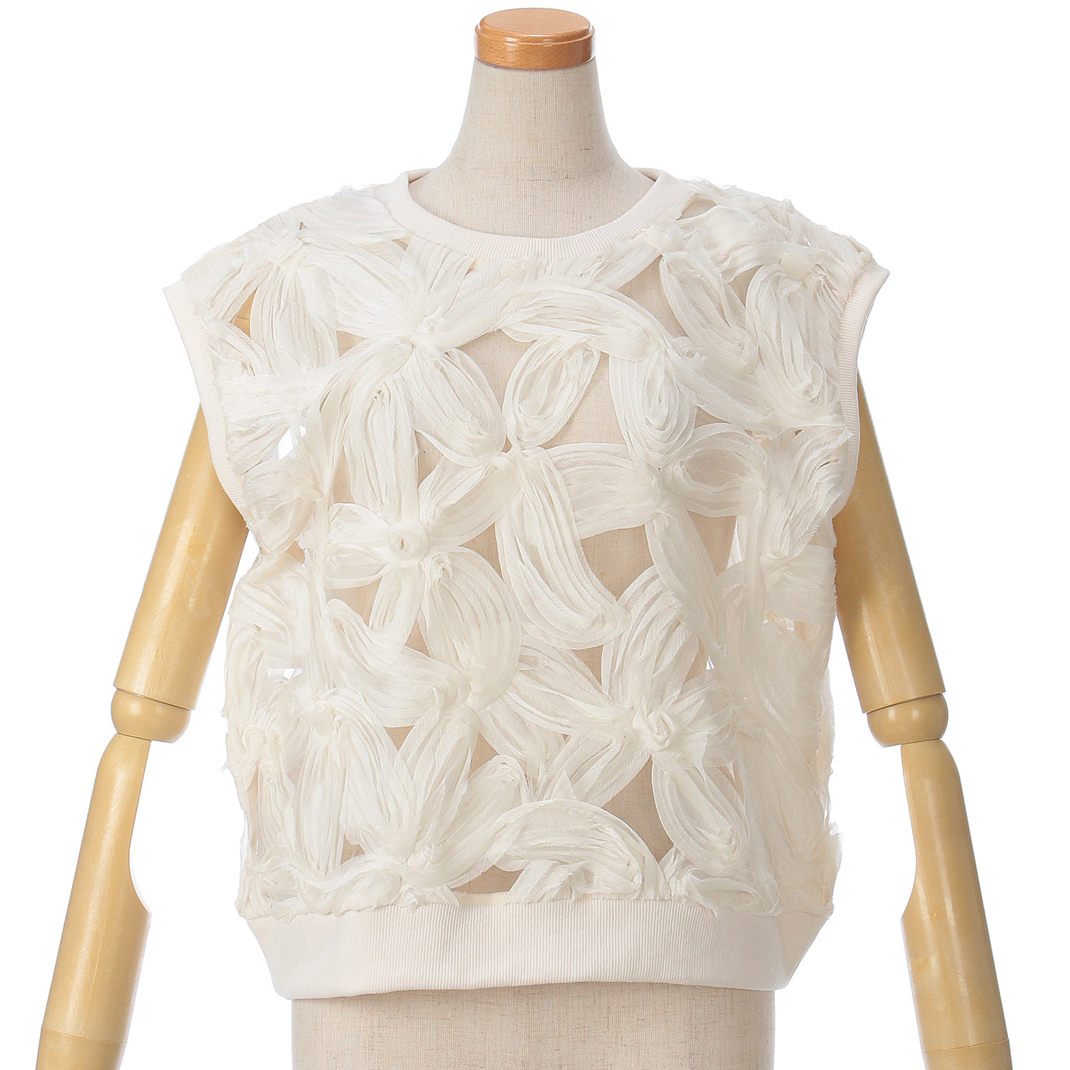 vingtrois 立体レースベスト