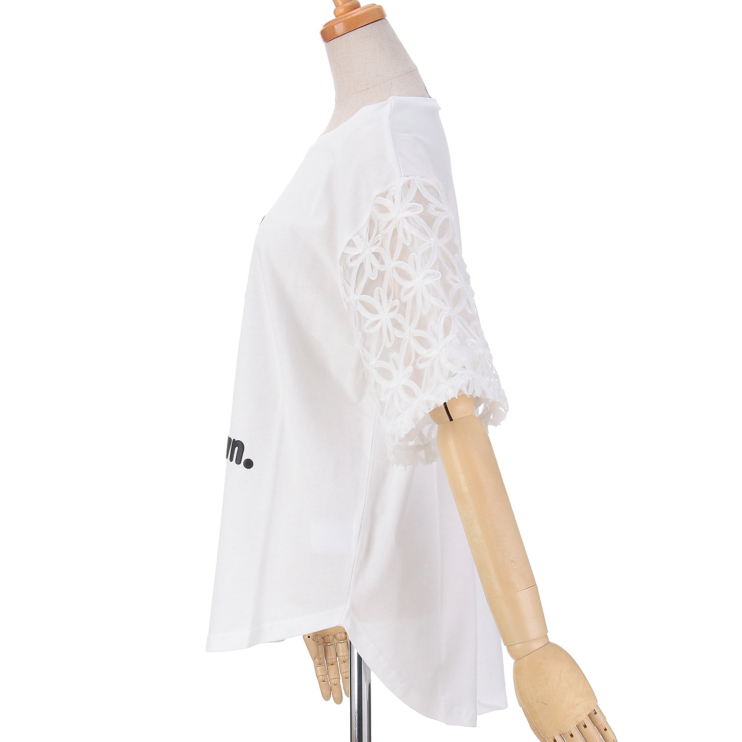 vingtrois テープ刺繍デザインロゴTシャツ - 画像8