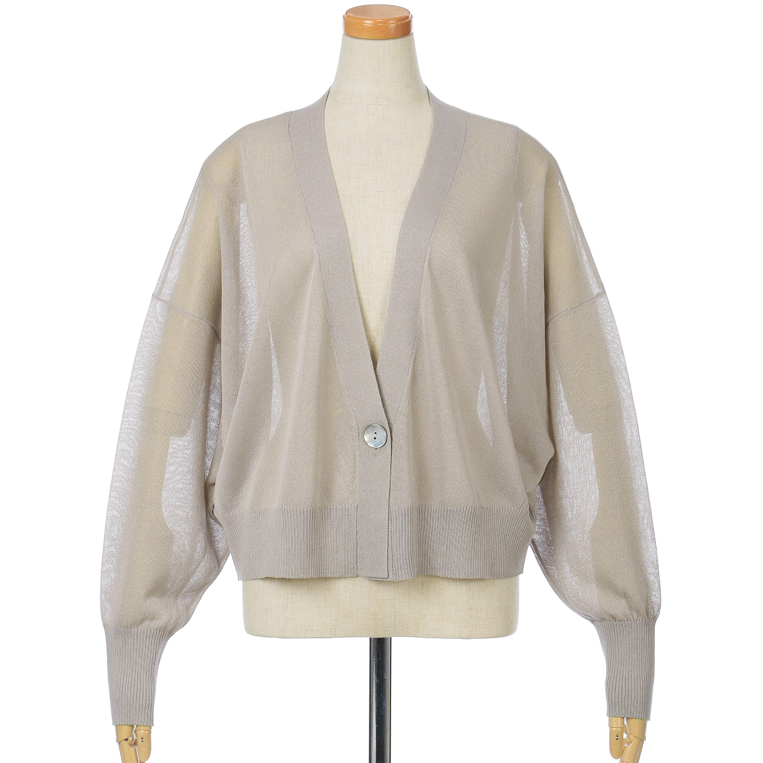 vingtrois ショートドルマン風ニットカーデ - 画像2