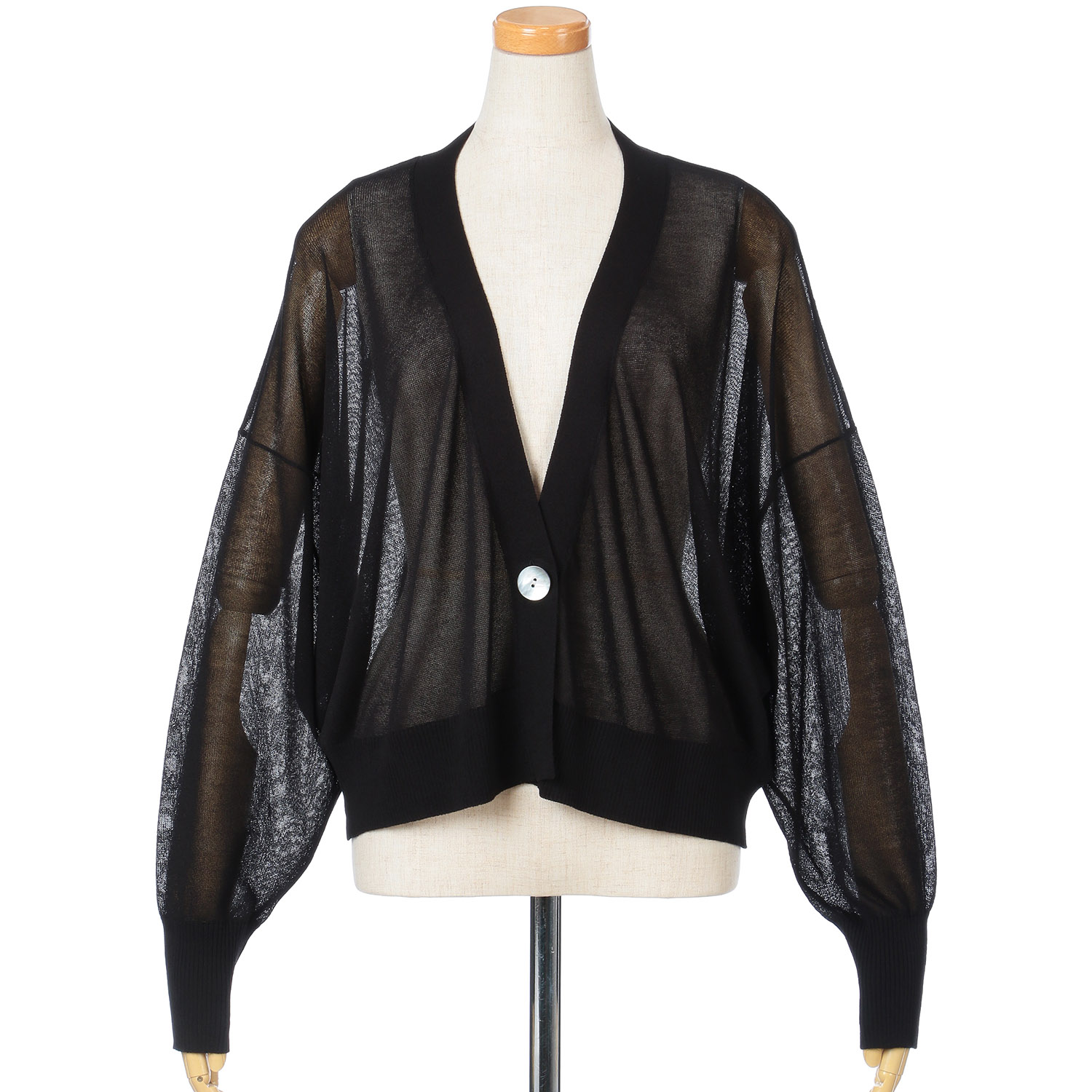 vingtrois ショートドルマン風ニットカーデ - 画像3