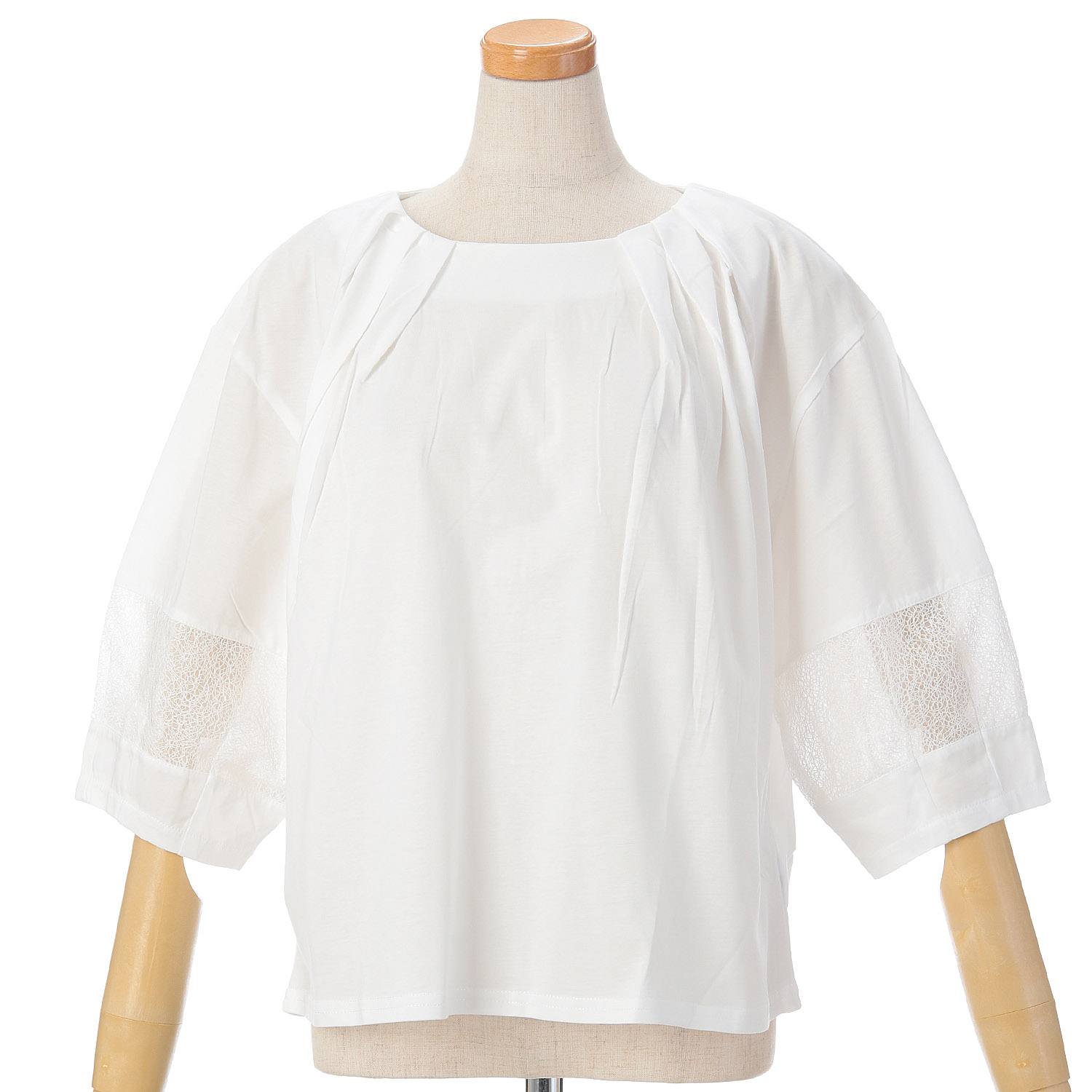 vingtrois ドライタッチコットンランタンスリーブプルオーバー - 画像1