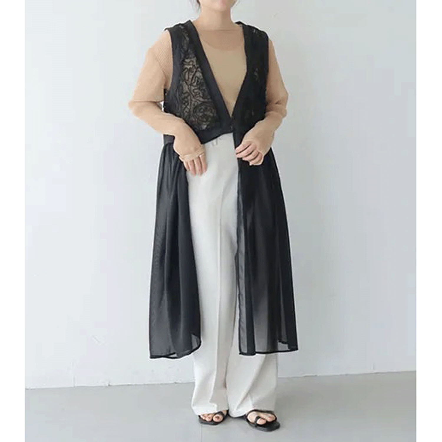 【Insta Live】vingtrois レースドッキングジレ - 画像4