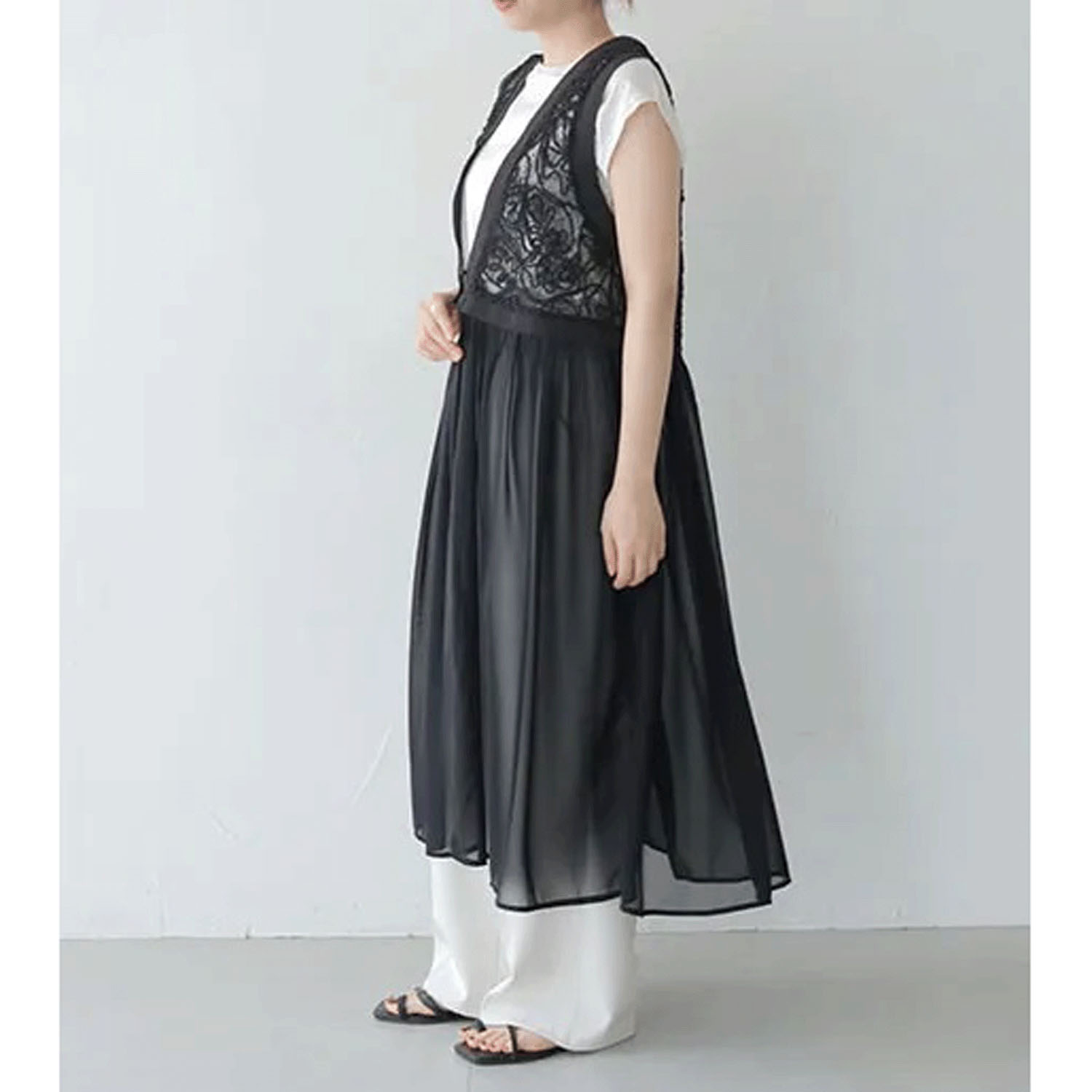 【Insta Live】vingtrois レースドッキングジレ - 画像6