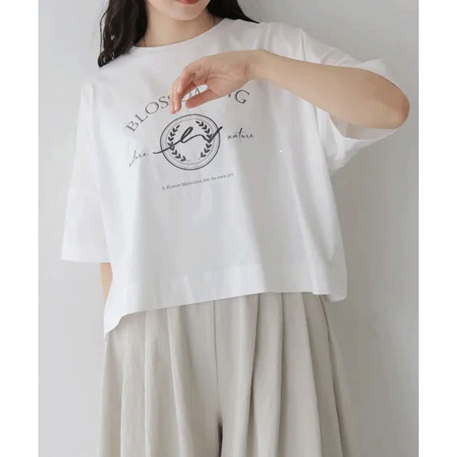 Vingtrois ドライタッチコットンカレッジ風ロゴ - 画像1