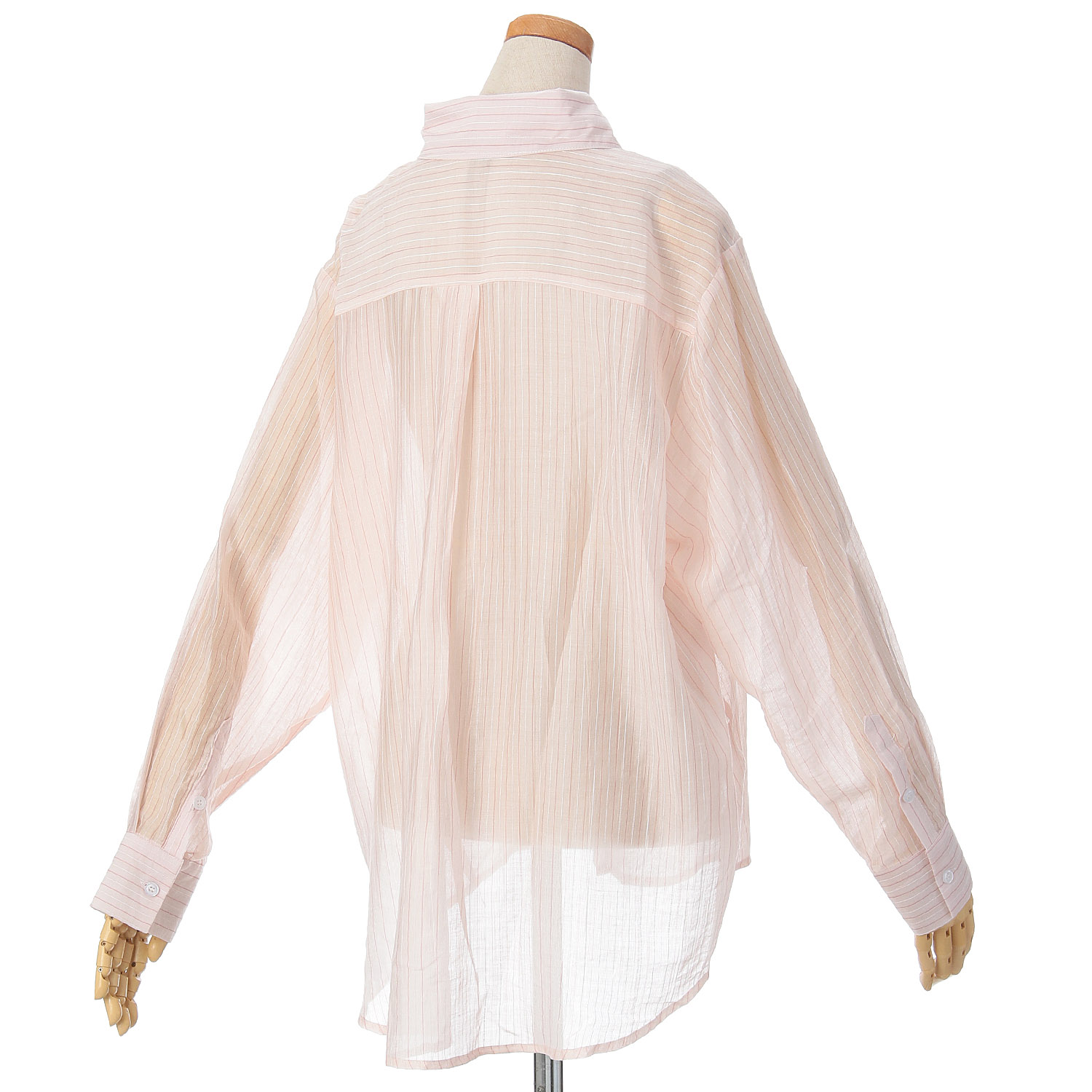 vingtrois シアーストライプシャツ - 画像5