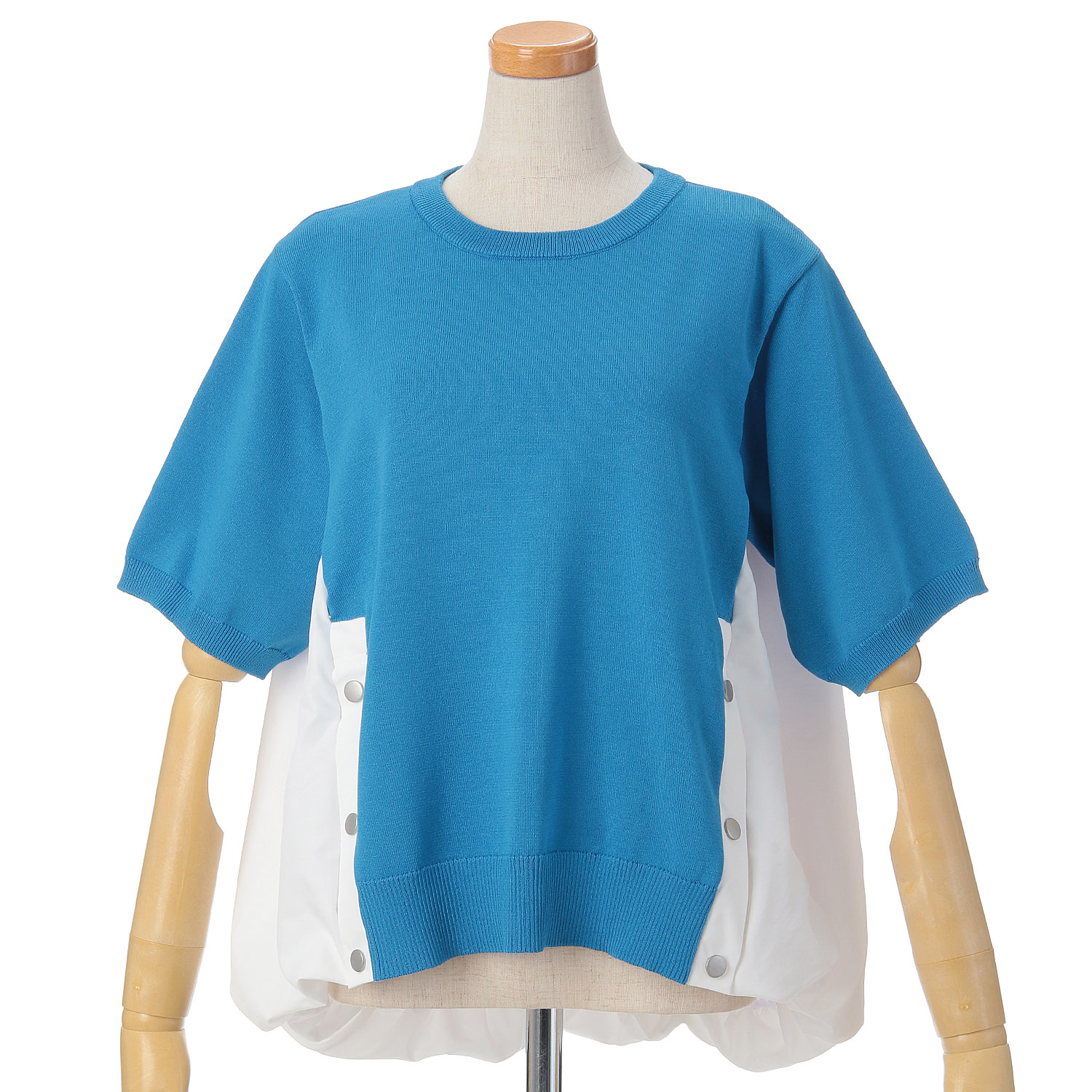 vingtrois ドッキング半袖ニット