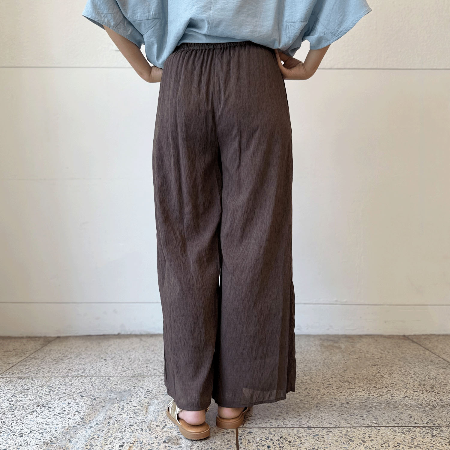 【InstaLive】Emilyan 麻調シアーボイルパンツ - 画像4