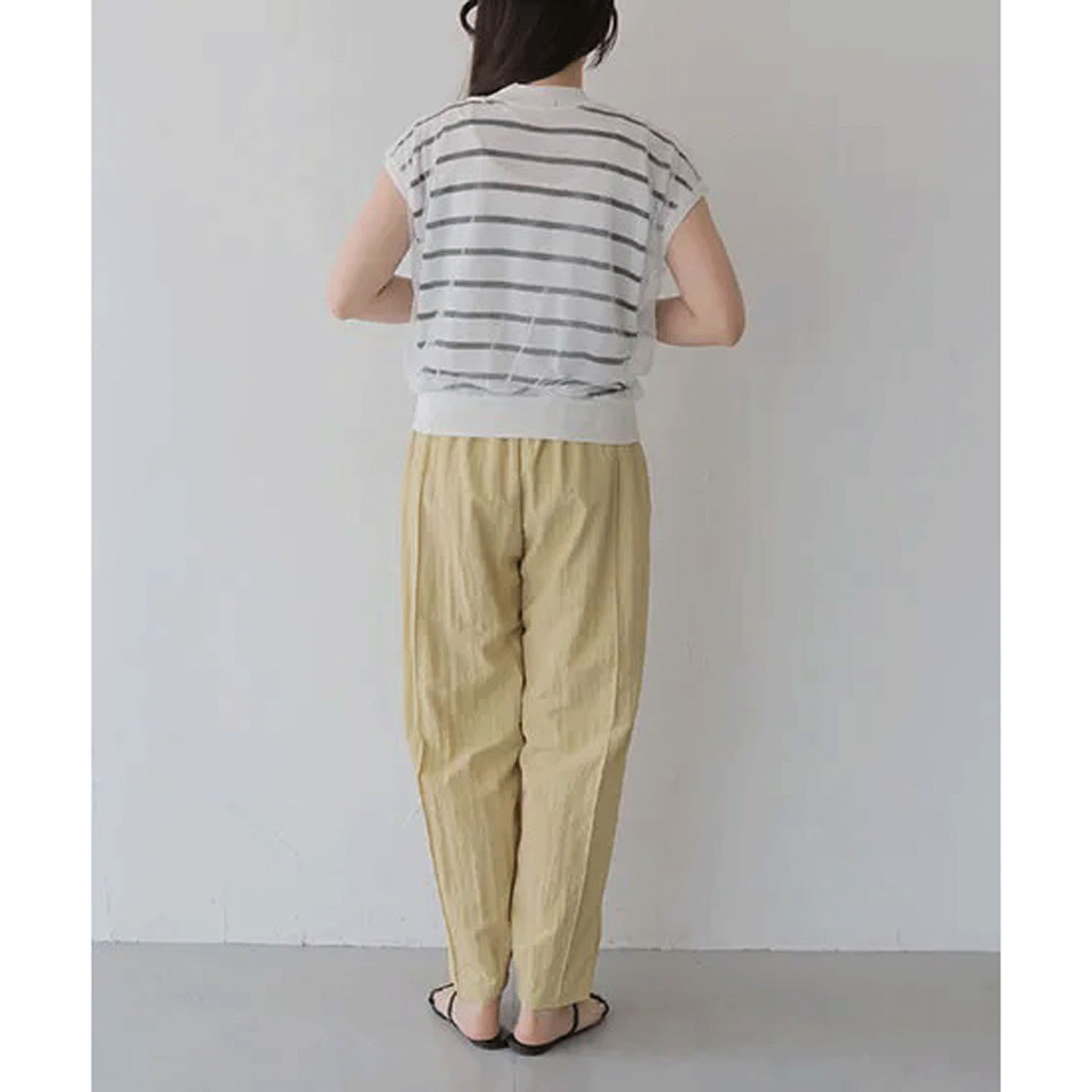 vingtrois チュール重ね着ボーダープルオーバー - 画像7