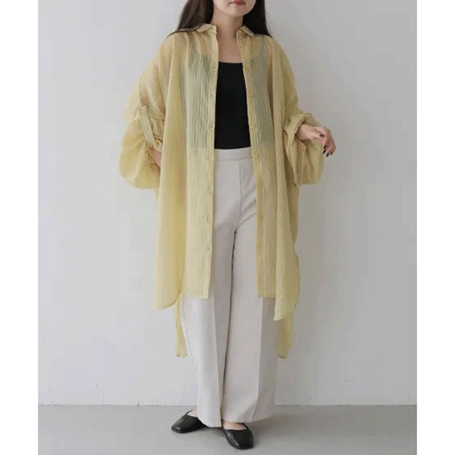 【InstaLive】【動画あり】 vingtrois オーバーシアーストライプシャツ - 画像1