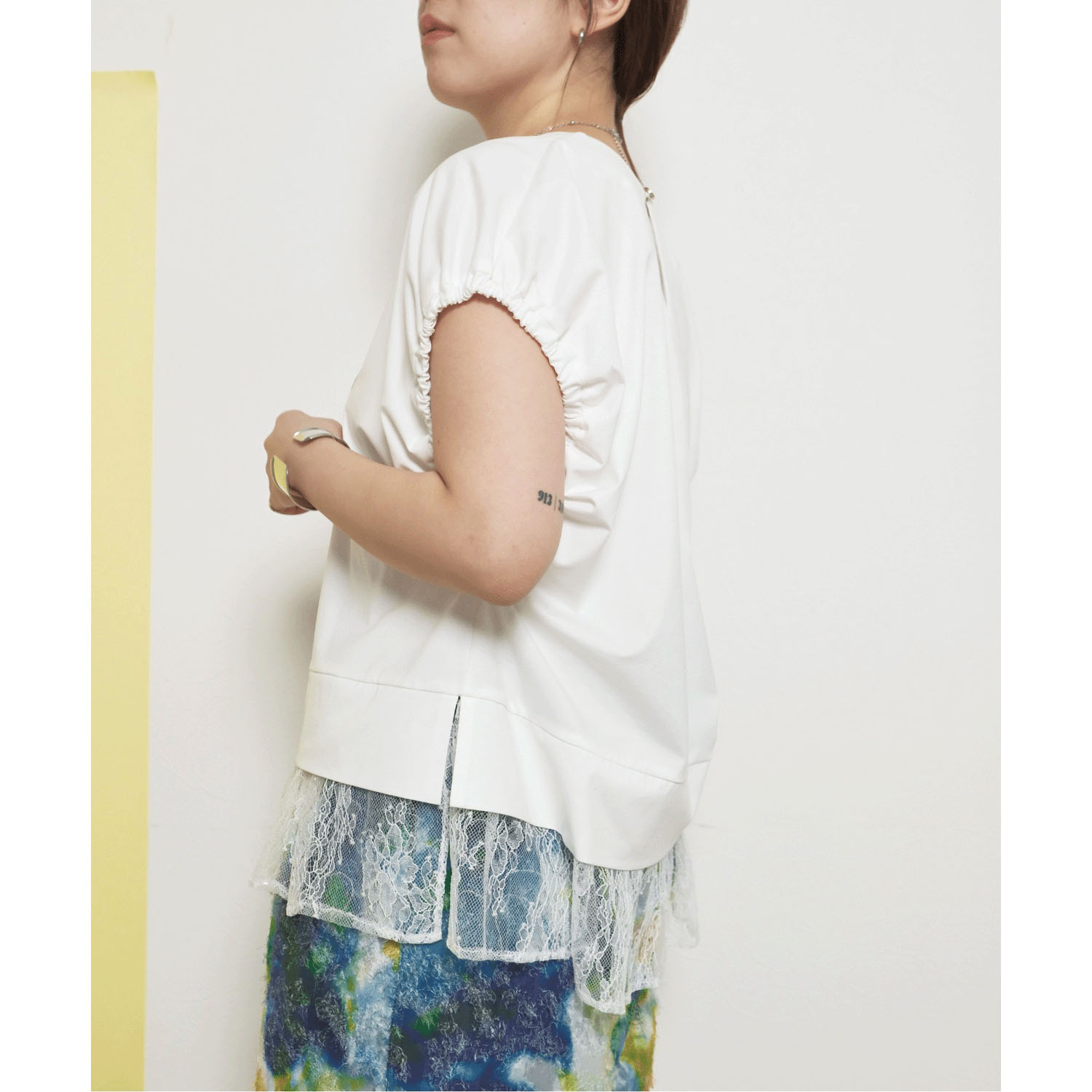 Palm Riche レイヤードライクレースTシャツ - 画像14