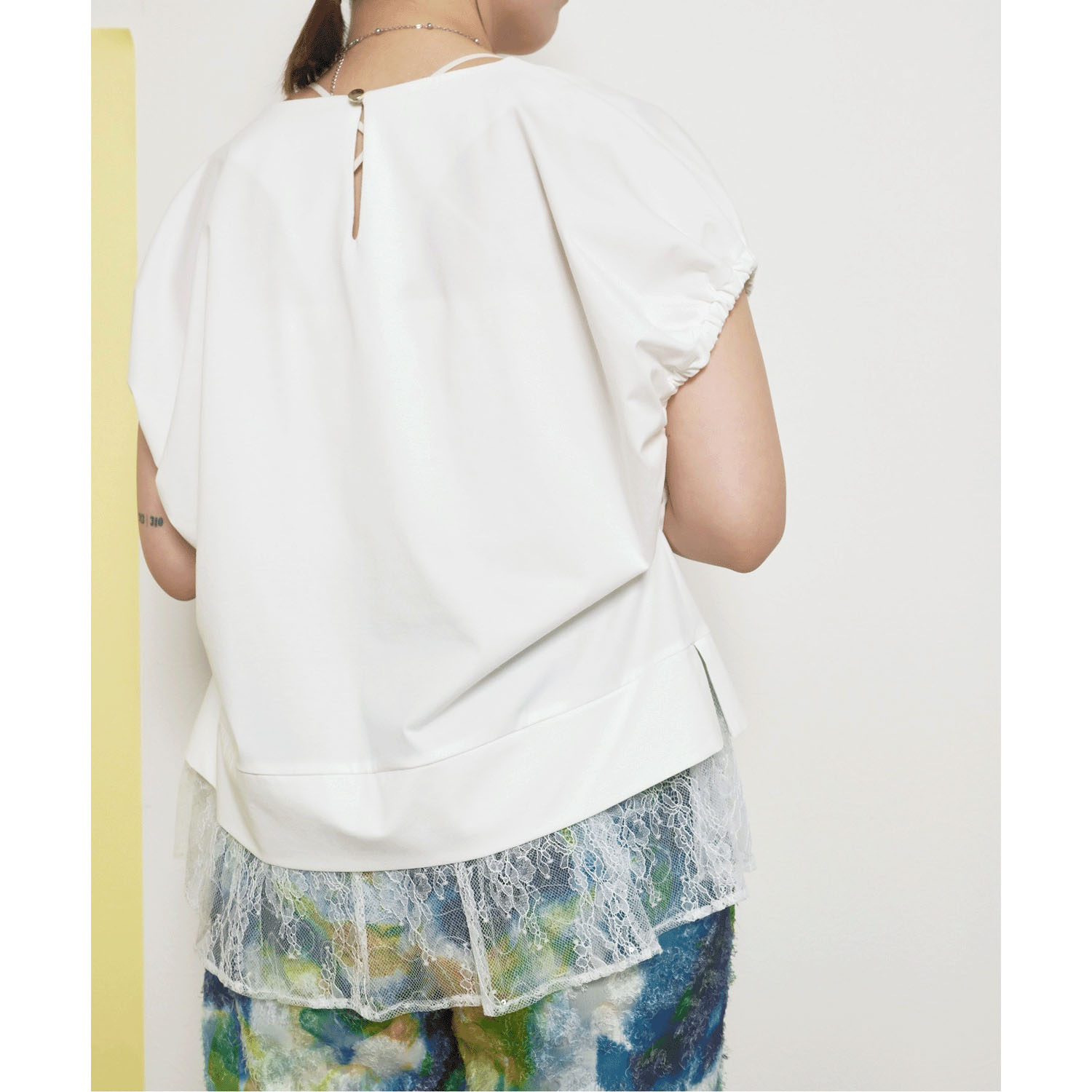 Palm Riche レイヤードライクレースTシャツ - 画像20