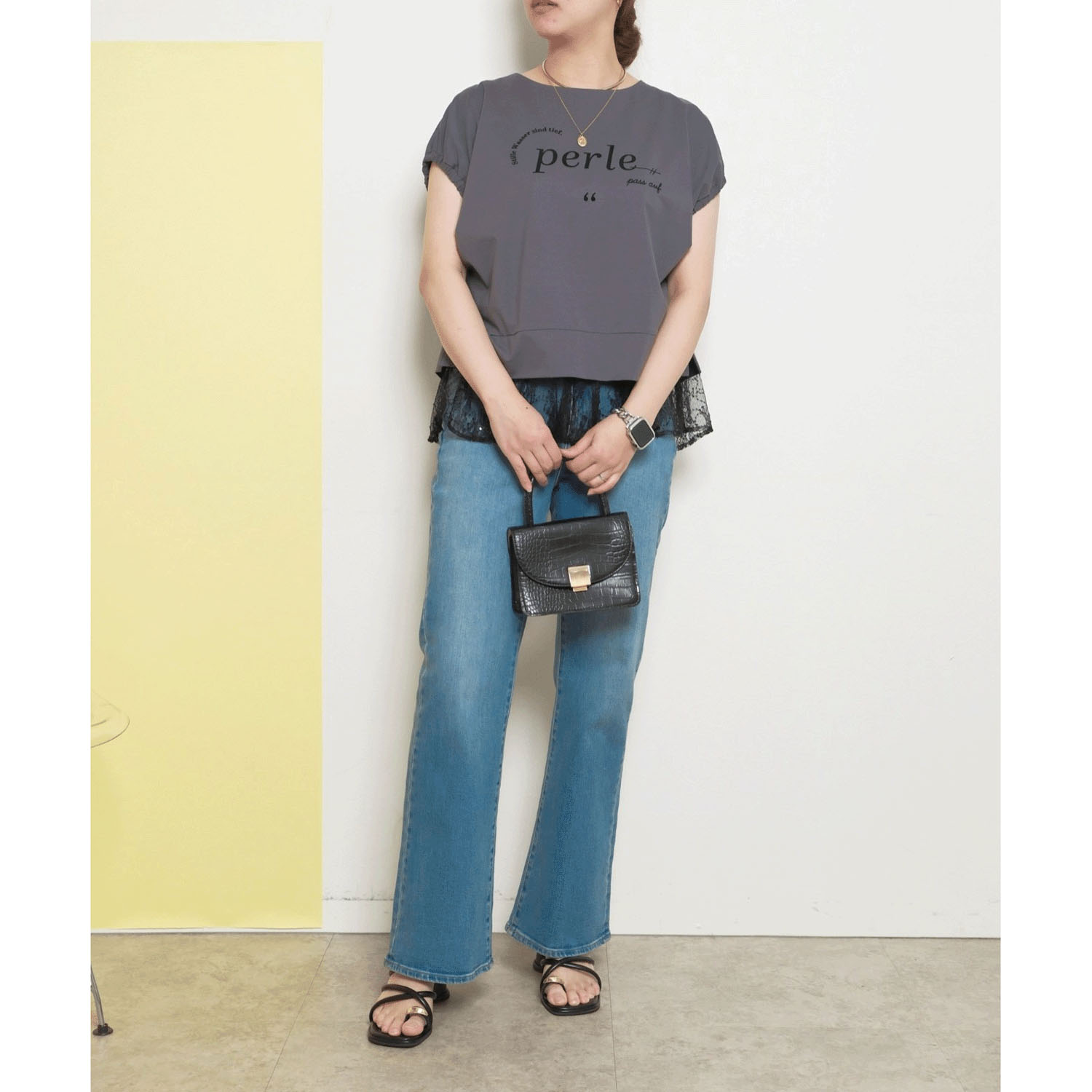 Palm Riche レイヤードライクレースTシャツ - 画像22