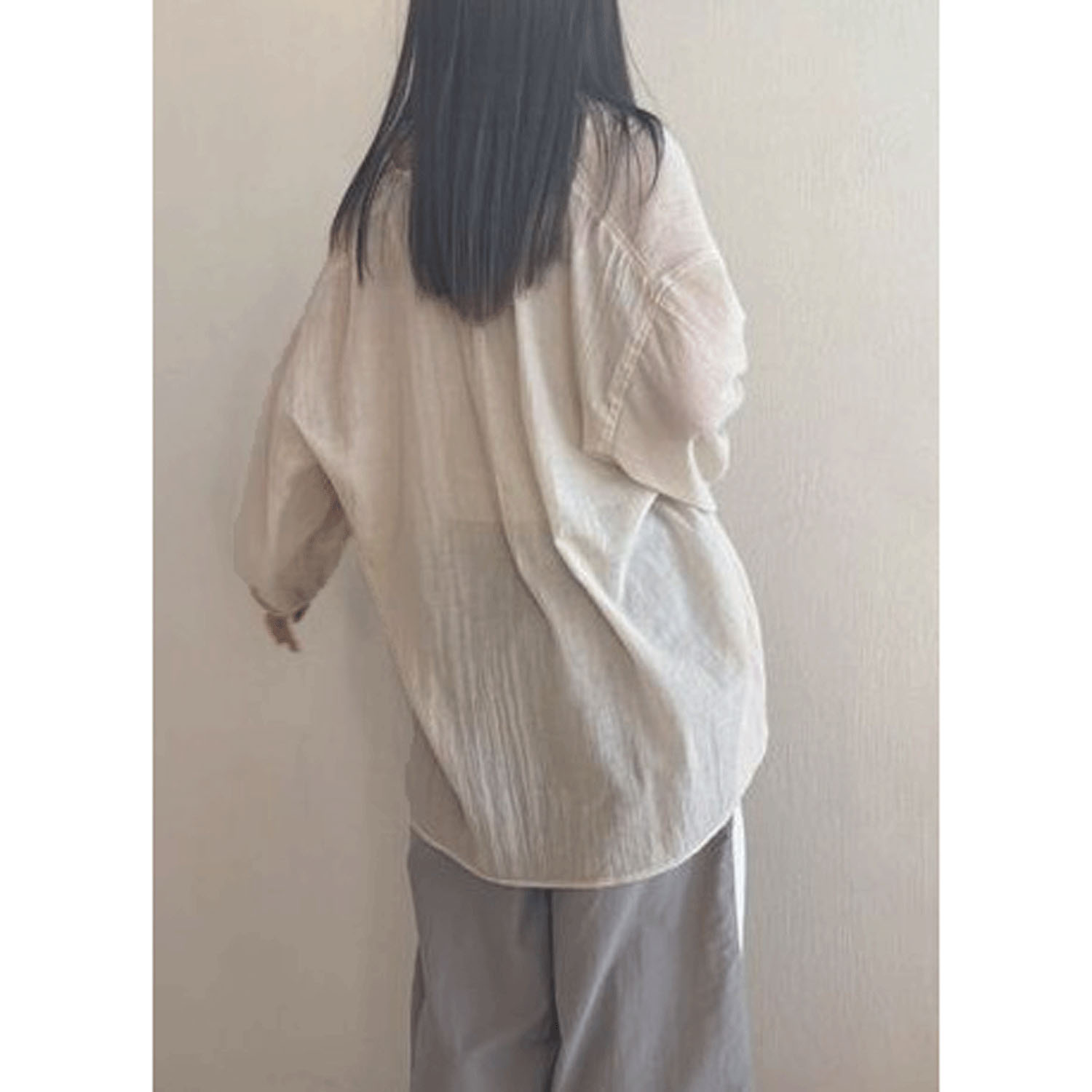 ザンパ 7分袖バンドカラーブラウス - 画像6