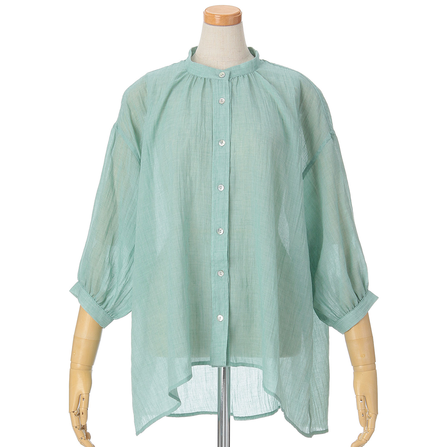 ザンパ 7分袖バンドカラーブラウス - 画像8