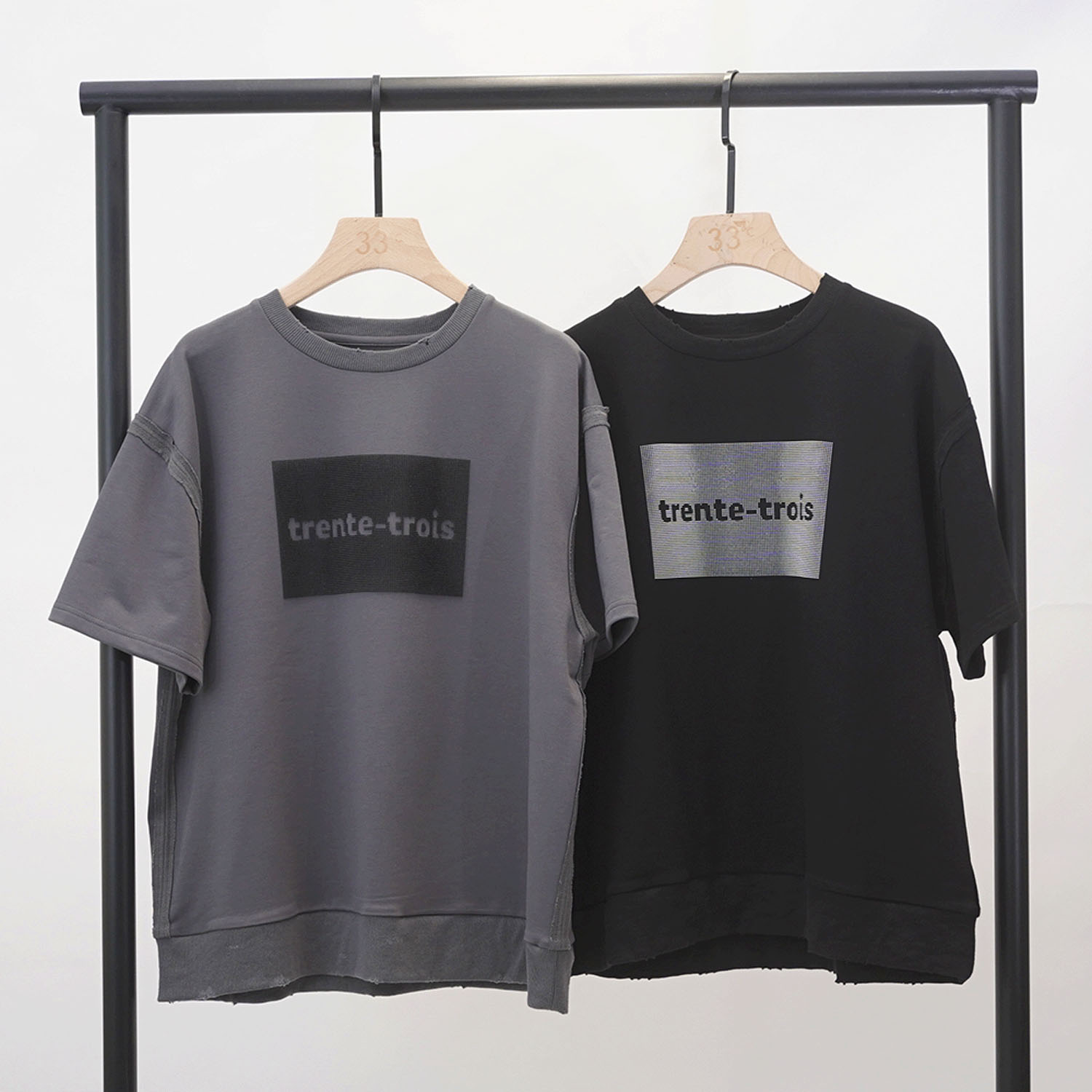 33℃ ラバーブラシプリントダメージ加工 Tシャツ - 画像2