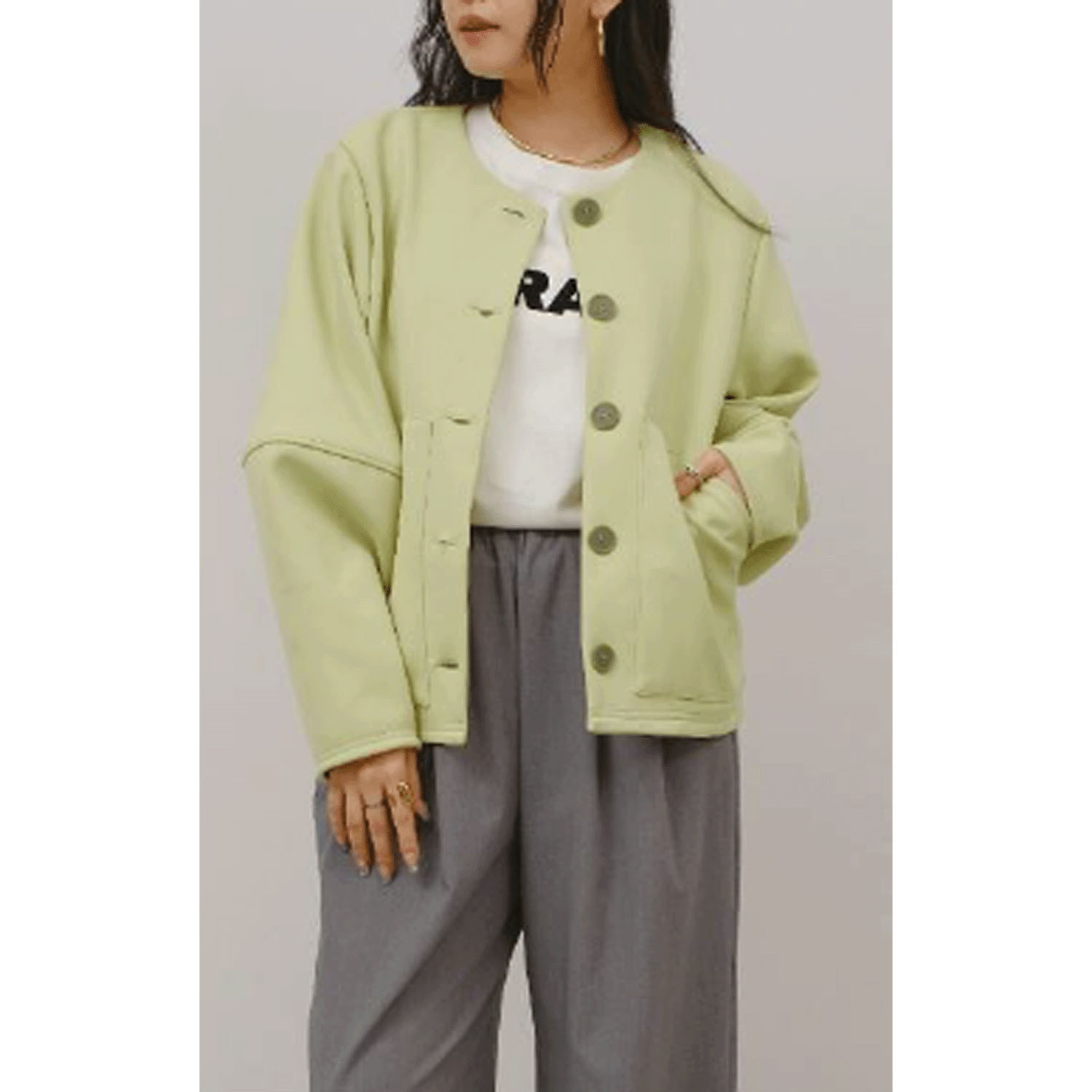 Palm Riche ストレッチダンボールカーデ