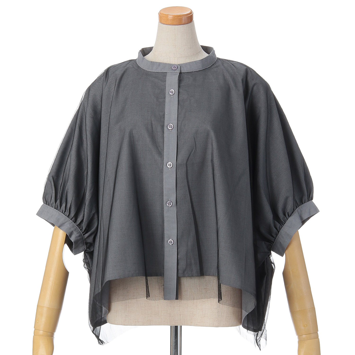 vingtrois ショートチュール重ねシャツ - 画像2