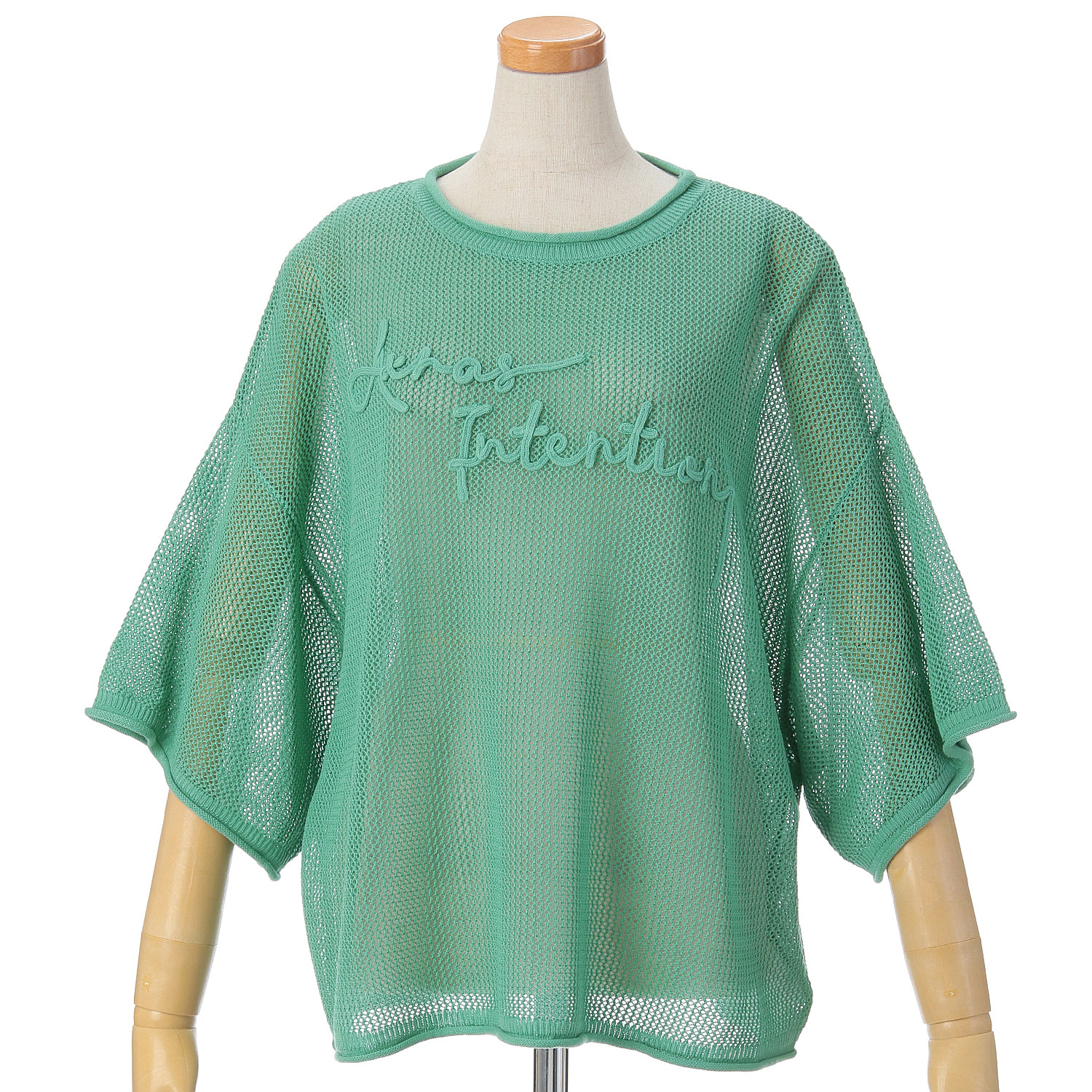 vingtrois テープ刺繍ロゴニット - 画像1