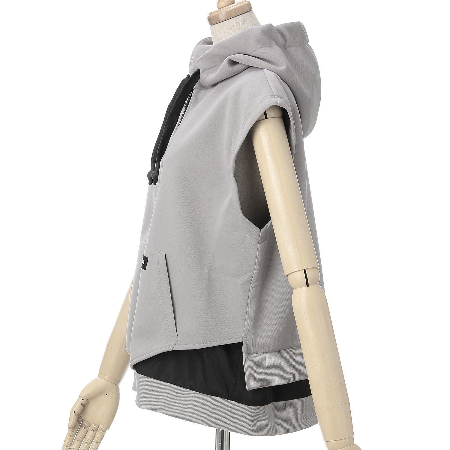 33℃ 配色切替レイヤードライクジップパーカーベスト - 画像5