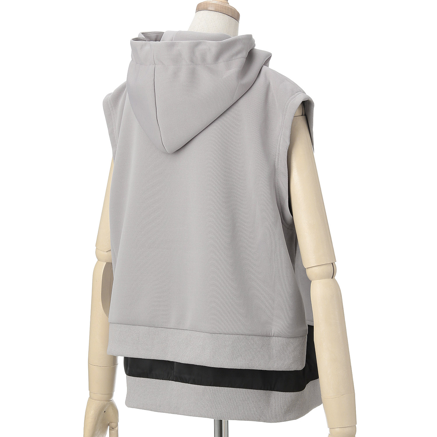 33℃ 配色切替レイヤードライクジップパーカーベスト - 画像6