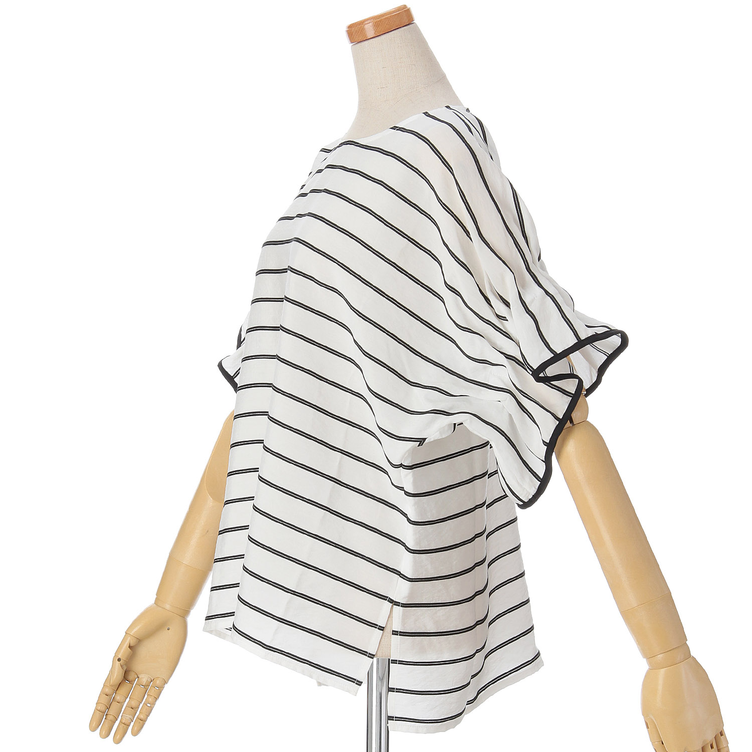 Emilyan ドビーボーダーブラウス - 画像4