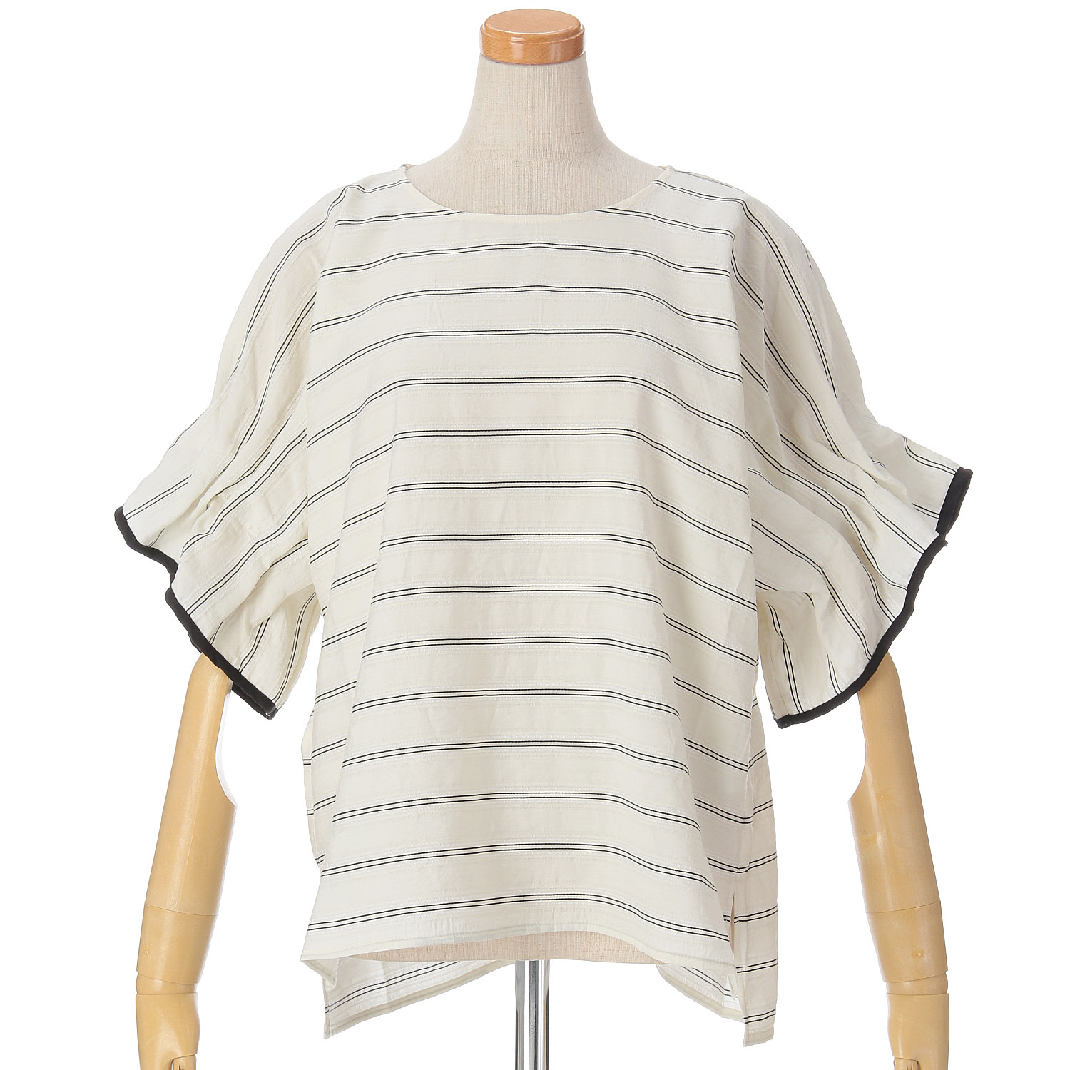 Emilyan ドビーボーダーブラウス - 画像7