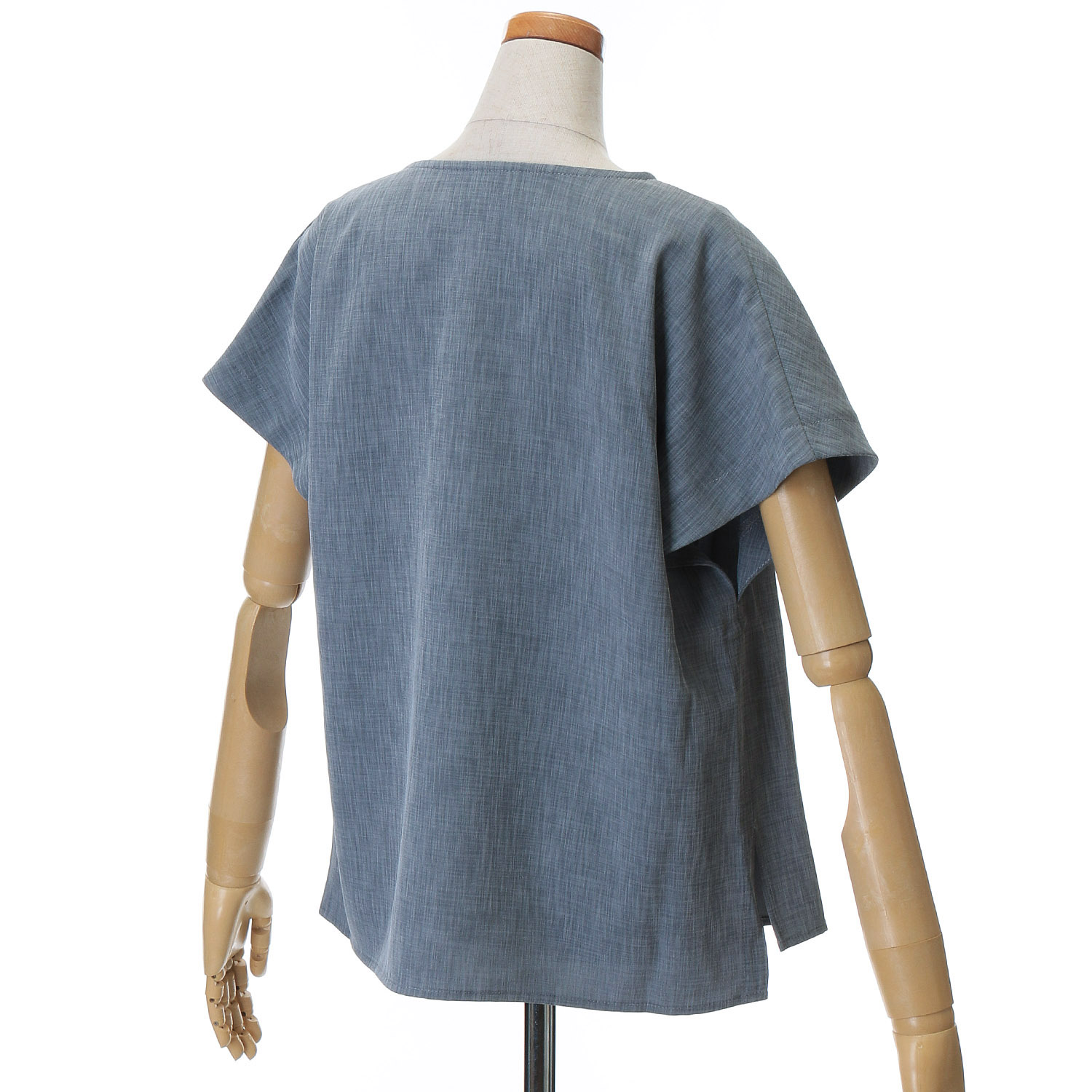 Emilyanリネンライクシャンブレーブラウス - 画像4