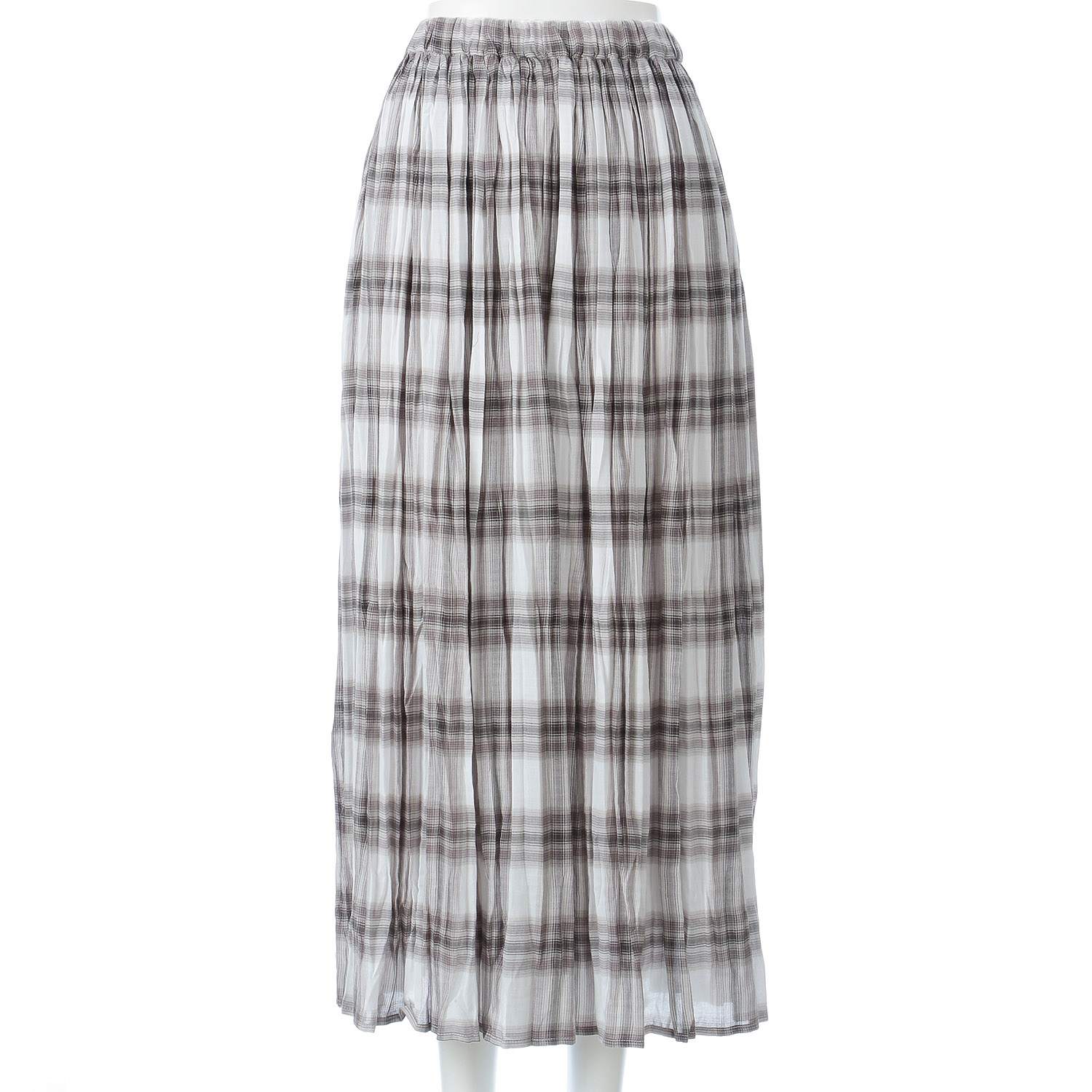 Emilyanシアーオンブレチェックスカート - 画像1