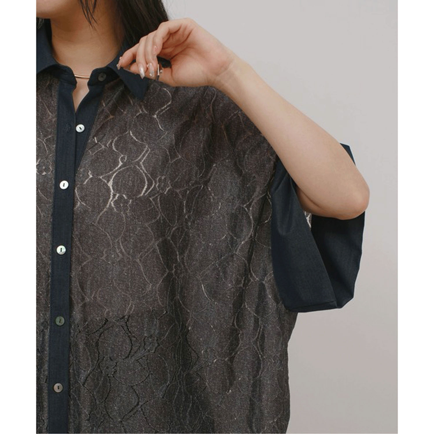 Palm Riche デニムレーストップス - 画像20