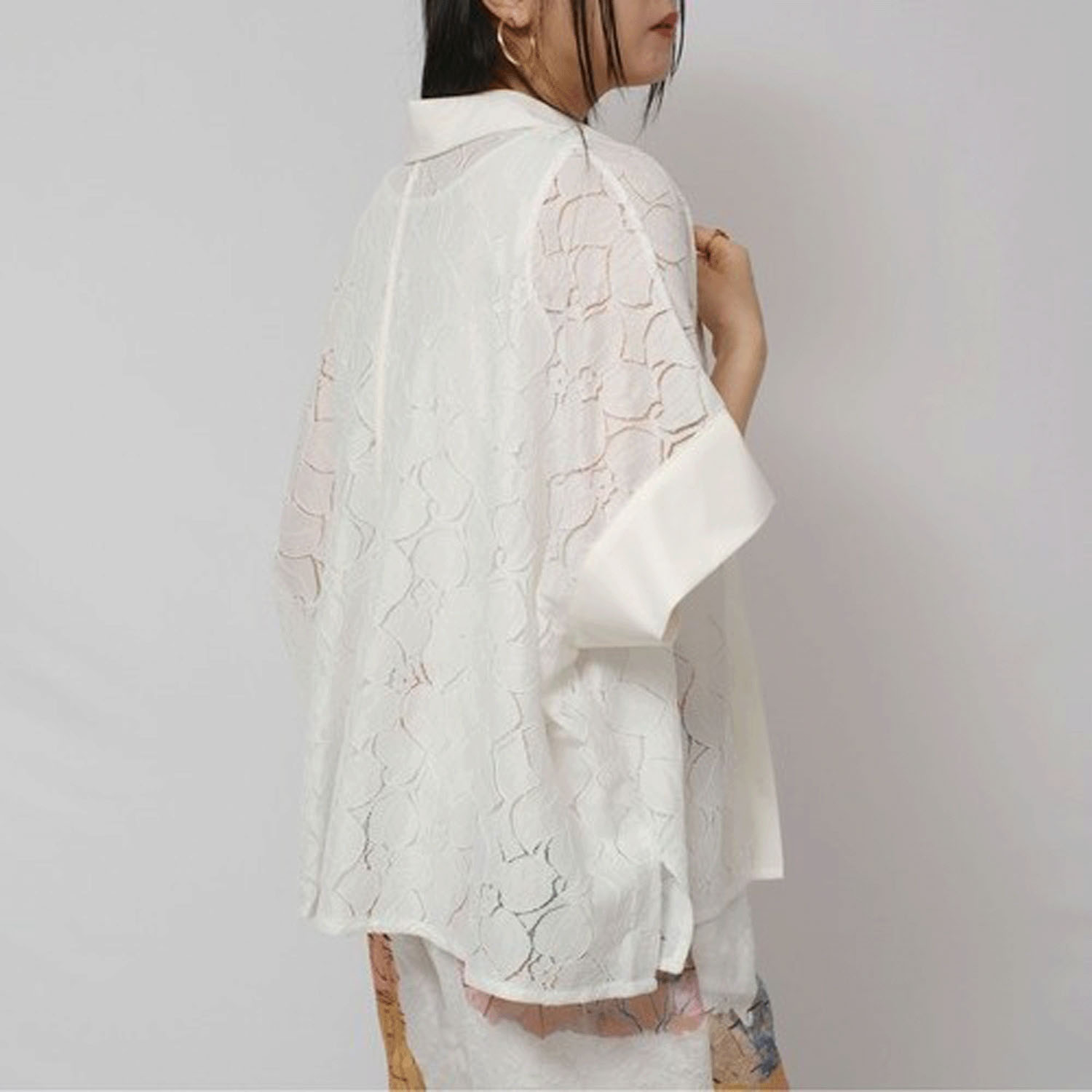 Palm Riche デニムレーストップス - 画像8