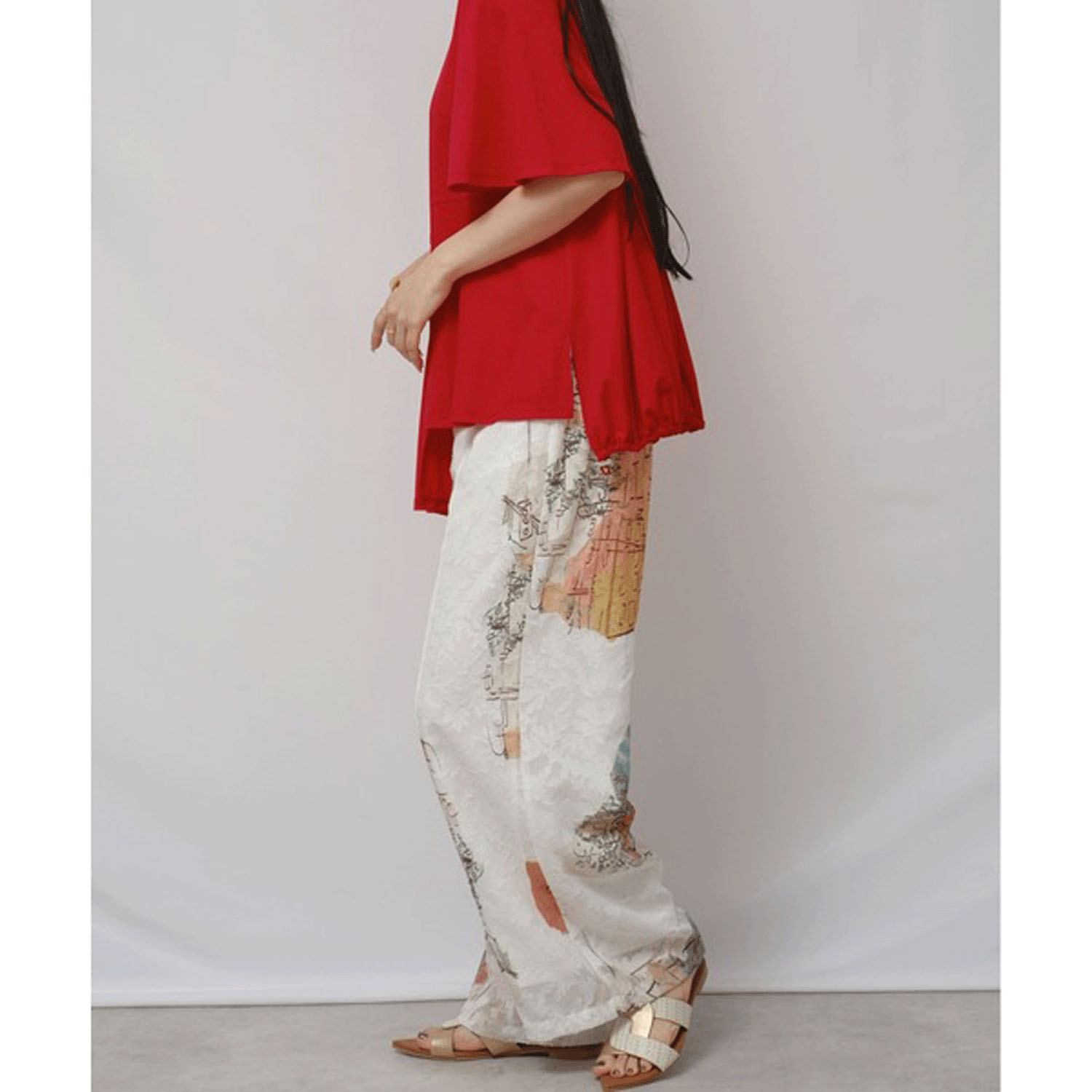 Palm Riche 風景アート柄パンツ - 画像12