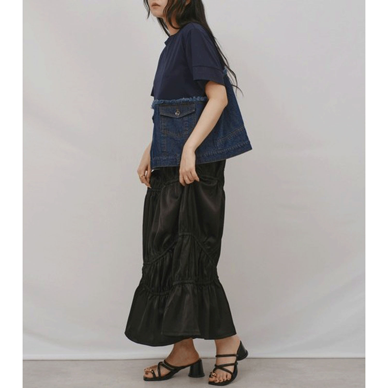 Palm Riche デニムドッキングトップス - 画像18